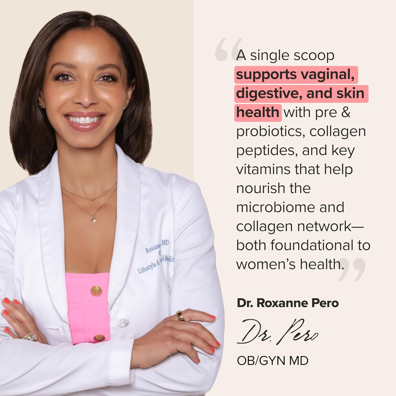 URO Probiotic + Collagen Powder – Vaginal, Skin & Gut Health – 20 Servings