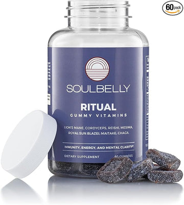 SOULBELLY Multi-Mushroom | Ritual Vitamin Gummies for Energy, Focus and Immune Balance | Vegan | Gluten-Free | Non-GMO | 60 Count SOULBELLY buy supplements Au