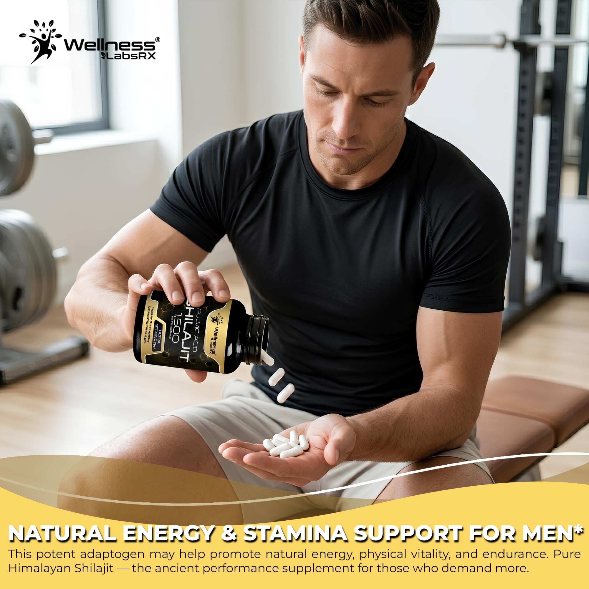 Himalayan Shilajit for Men - Shilajit Extract 1500mg per Serving, Pure Shilajeet for Women with Naturally Occuring Fulvic Acid - Shilajet for Enhanced Energy and Immune Support - 120 Count (Pack of 2)