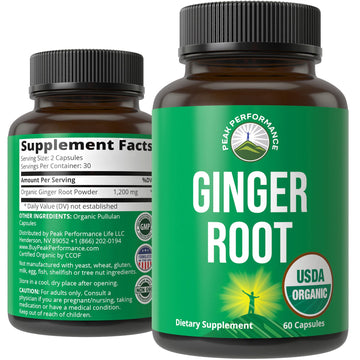 USDA Organic Ginger Root Extract Liquid Drops. Zero Sugar, Non Bitter Vegan Ginger Oil Supplement for Immune, Digestive + Gut Support. High Bioavailability, Gluten Free for Women and Men. Take Orally
