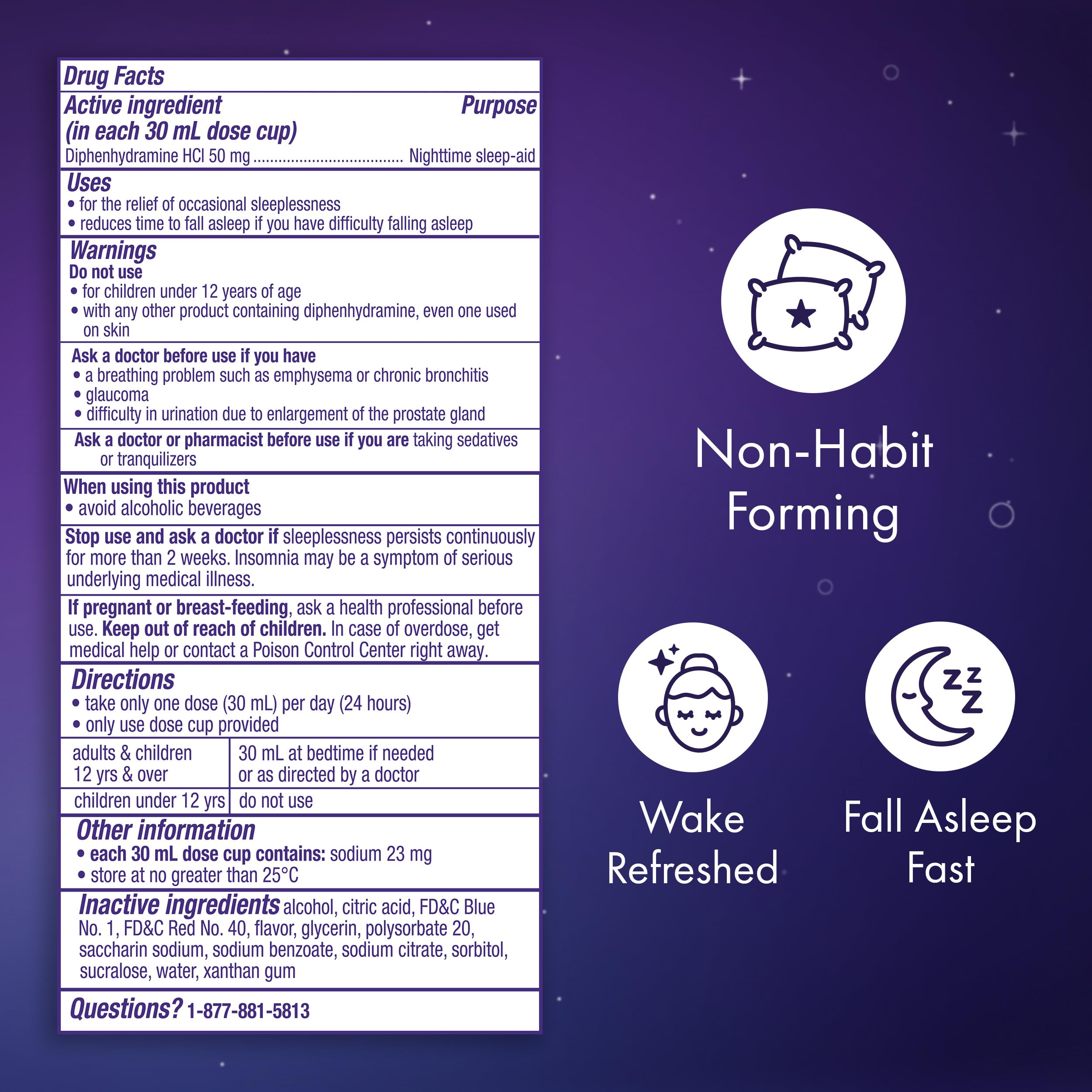 ZzzQuil, Sleep Aid, Nighttime Sleep Aid Liquid, 50 mg Diphenhydramine HCl, Fall Asleep Fast, Non-Habit Forming, Warming Berry Flavor, 12 FL OZ ZzzQuil buy supplements Au