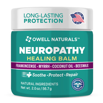 Owell Naturals Neuropathy Balm for Feet, Muscles & Joints – Long Lasting Comfort Formula with Frankincense, Myrrh, Coconut Oil, Beeswax – Fast Absorbing Botanical Skin Care, 2 oz Owell NaturalsBuy Supplements Australia
