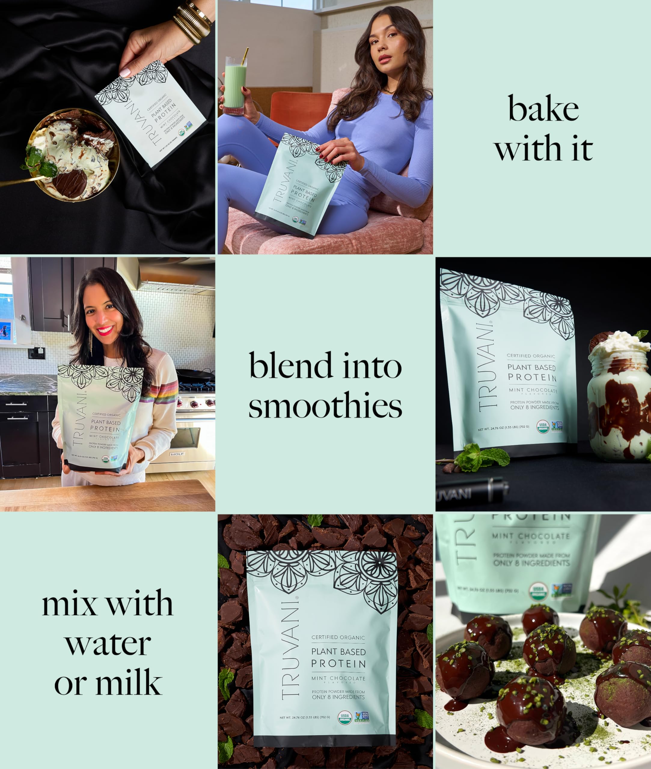 Truvani Organic Plant Based Protein Powder | Vanilla Chai | 10 Servings | Vegan | 20g Pea Protein | Keto | Gluten & Dairy Free | Low Carb | No Added Sugar