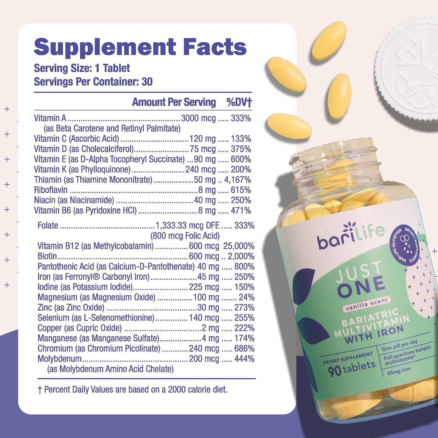 Bari Life Post-Op, Gastric Sleeve, Gastric Bypass Vitamin and Supplement Starter Kit (Butter Toffee)