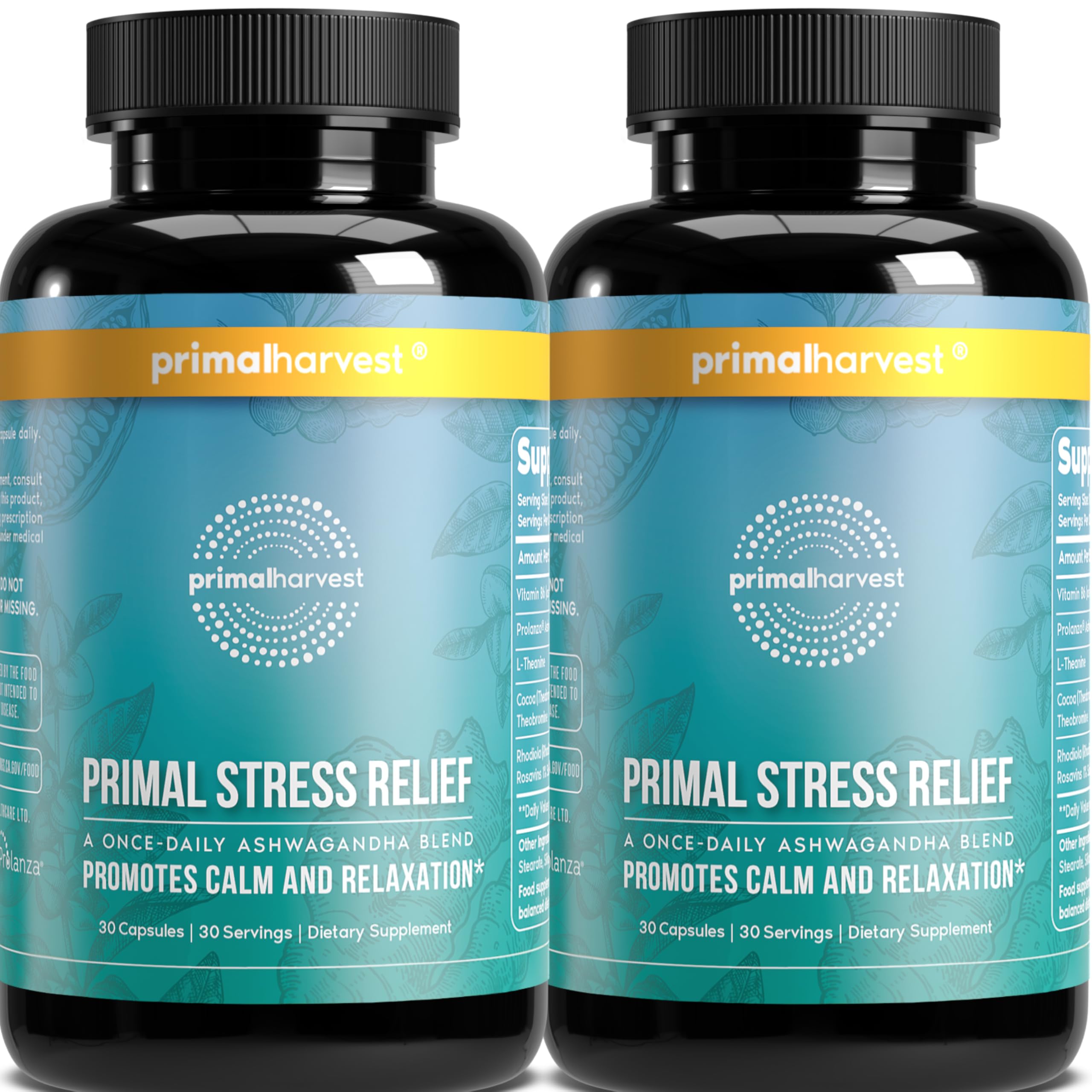 Primal Harvest Stress Relief – Daily Supplement, Gluten, Soy & Dairy Free