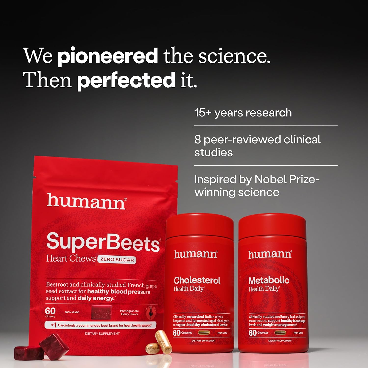 HumanN SuperBeets Heart Tablets Smooth Coat 500mg – Non-GMO Powder – Clinically Studied Antioxidants, 60 Count