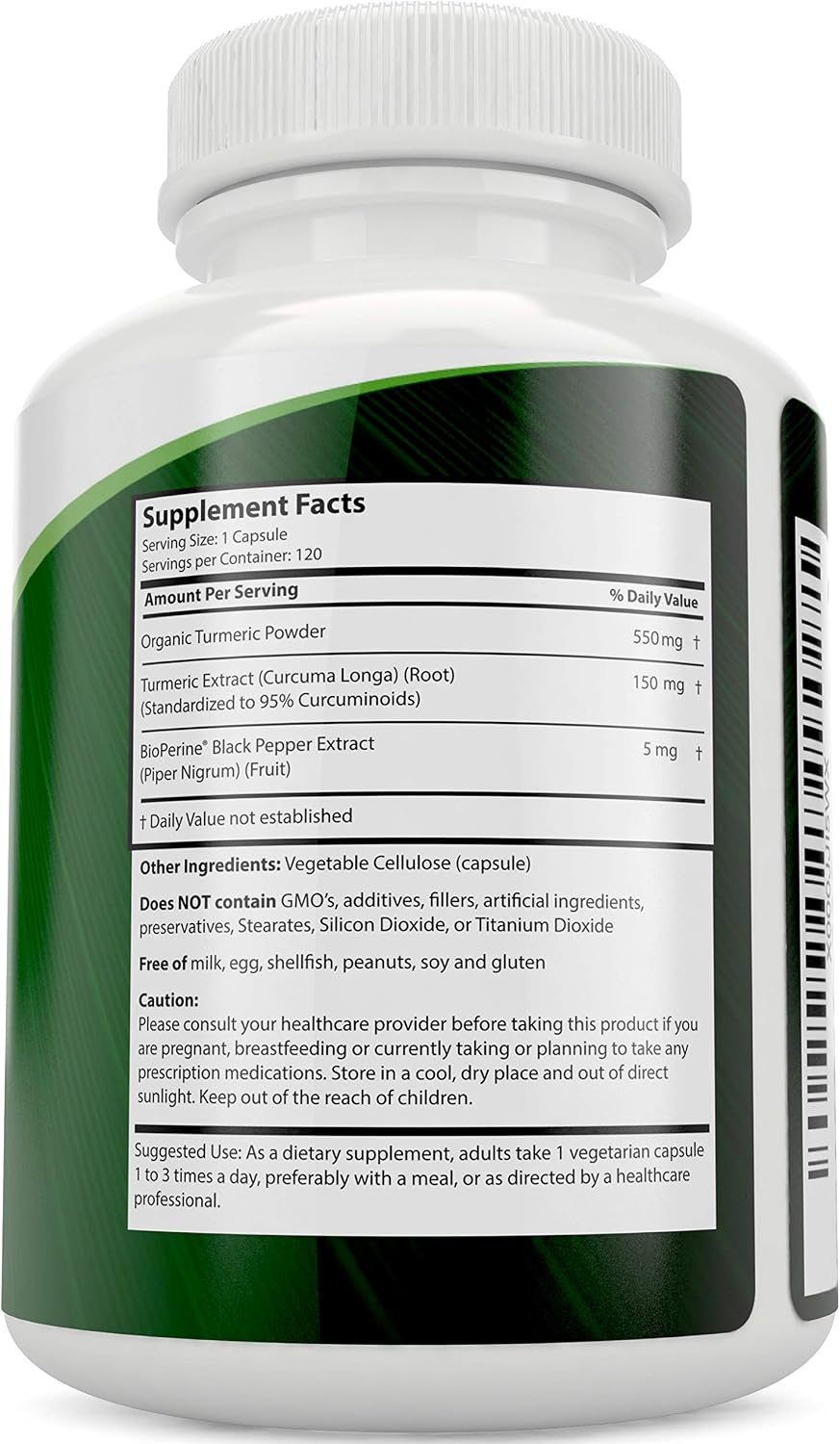 Red Yeast Rice 1200mg & Niacin + Organic Turmeric Curcumin 700mg & Bioperine Providing 95% Curcuminoids - 240 Vegetarian Capsules