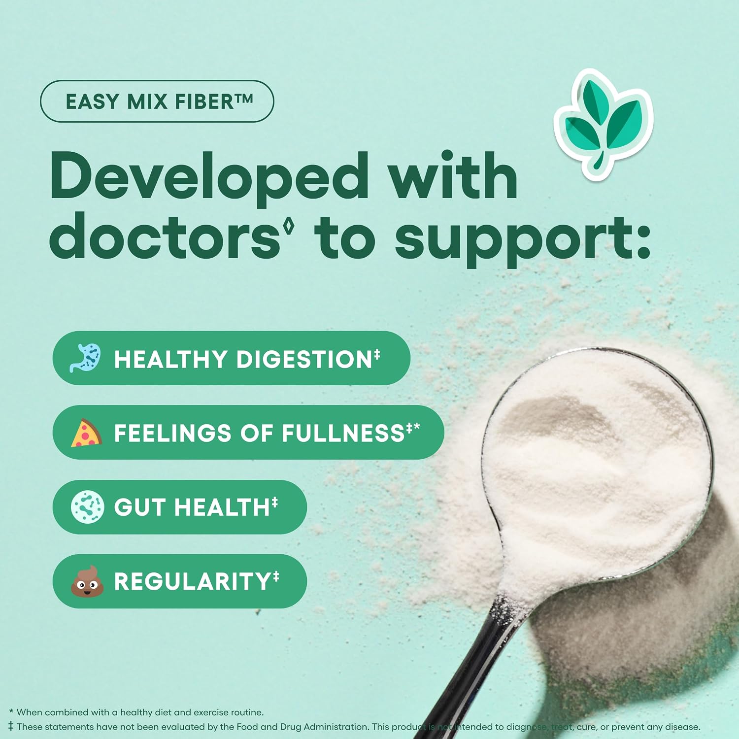 Physician's CHOICE Daily Gut Essentials Bundle: Easy Mix Fiber, Digestive Enzymes & 60 Billion Probiotic