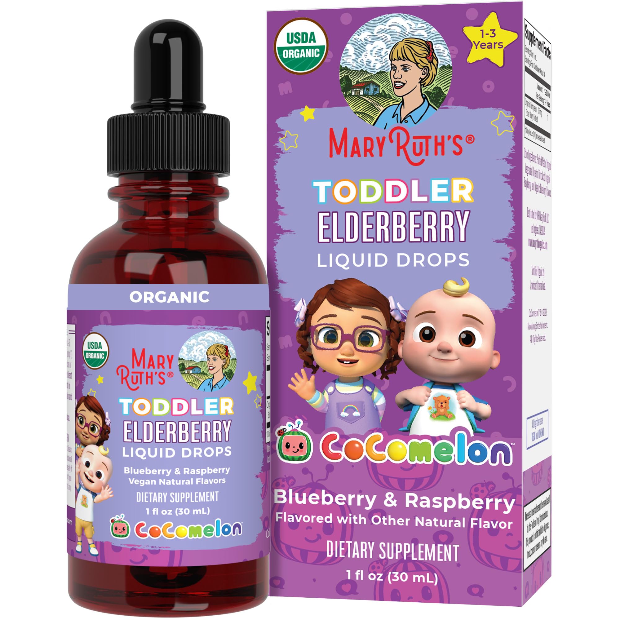 MARYRUTH'S Elderberry Liquid Drops for Adults & Kids | Immune Support | Antioxidant | 150mg Elderberry Extract | USDA Organic | CLP Purity Award | Sugar Free | Vegan | Non-GMO | Gluten Free | 1 oz