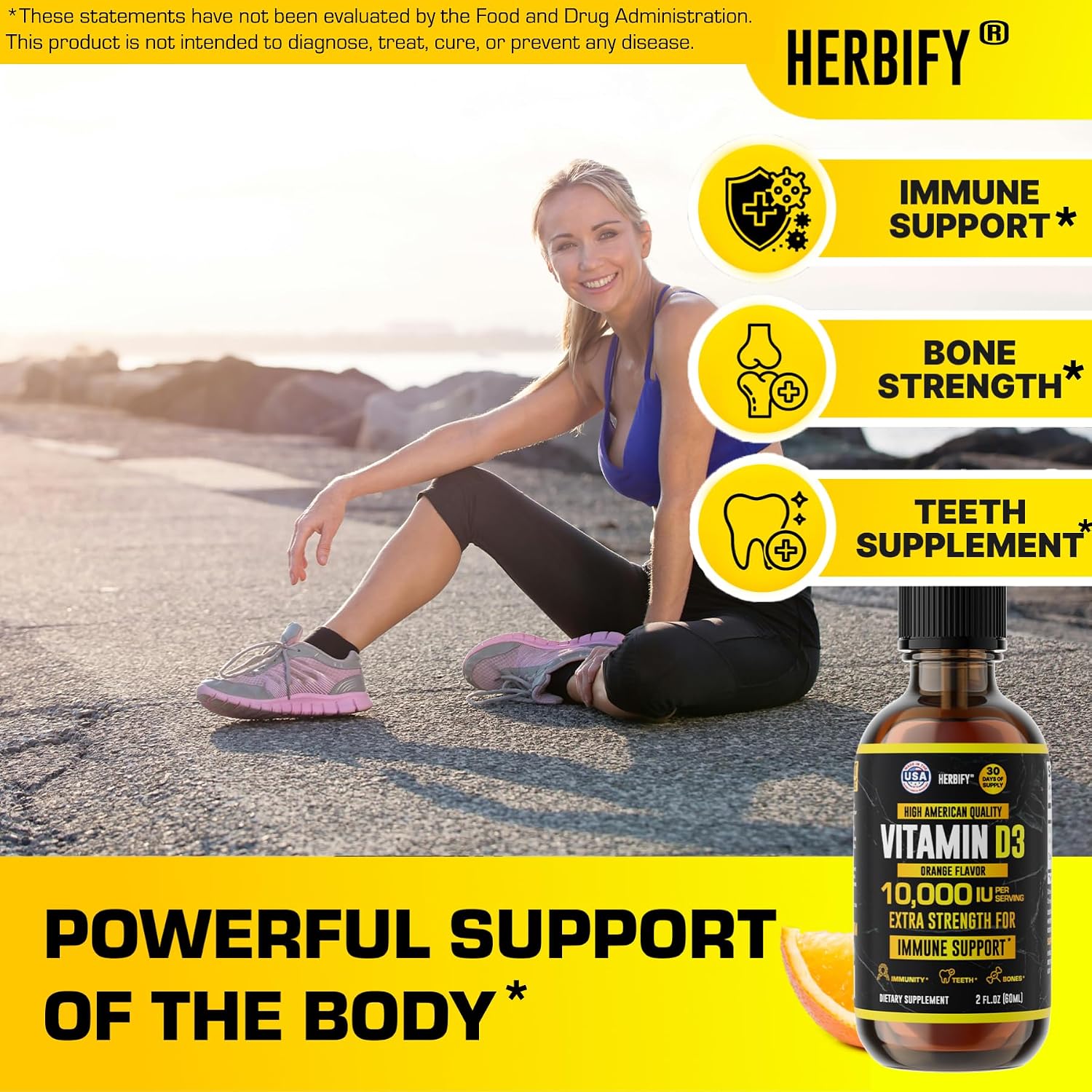 HERBIFY Bundle - Mullein Leaf Extract & Vitamin D3 - Respiratory Support & Immune Boost