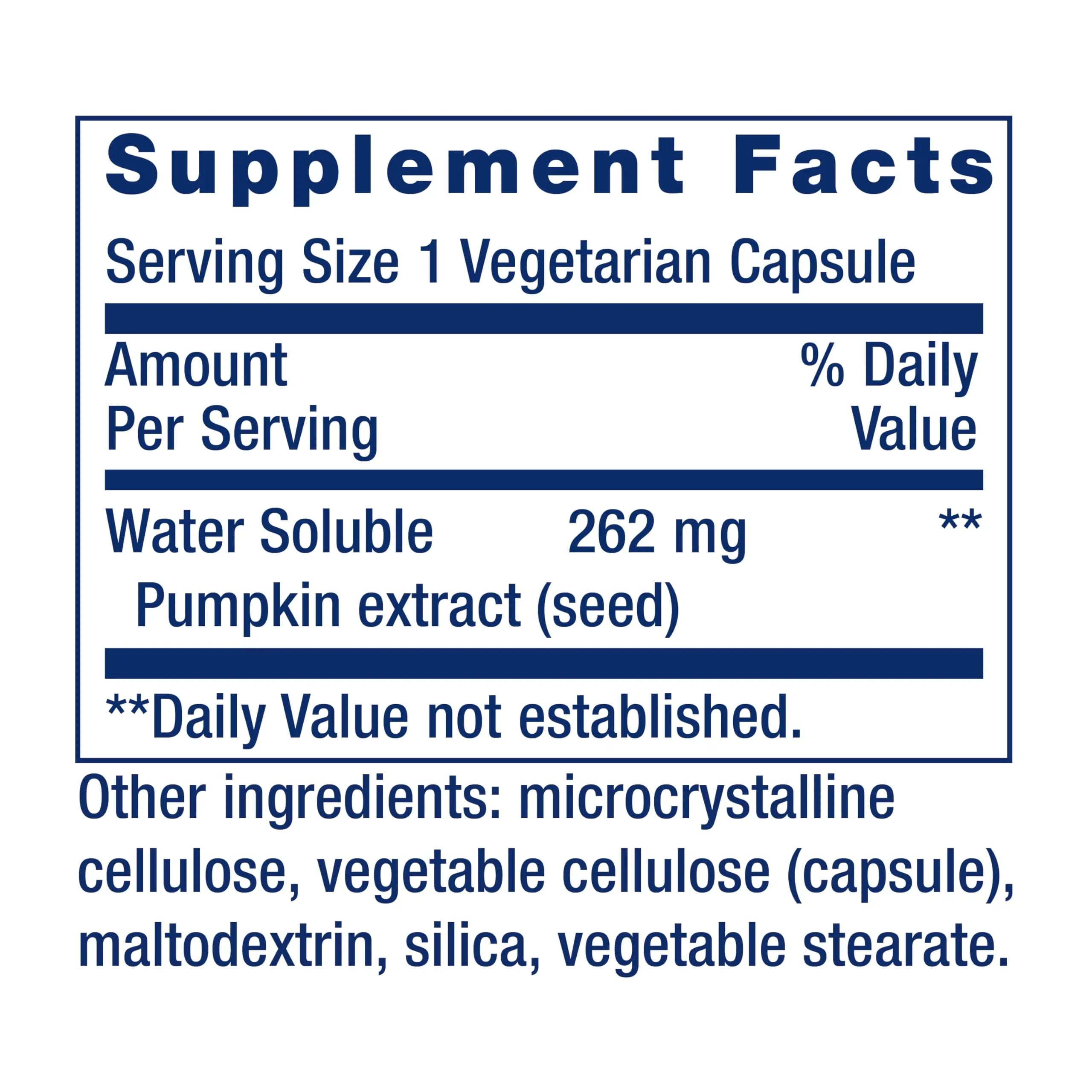 Life Extension Water-Soluble Pumpkin Seed Extract, Promotes Prostate & Urinary Tract Health, Bladder Health Support, Men, Women, Gluten-Free, Non-GMO, Vegetarian, 60 Capsules Life ExtensionBuy Supplements Australia