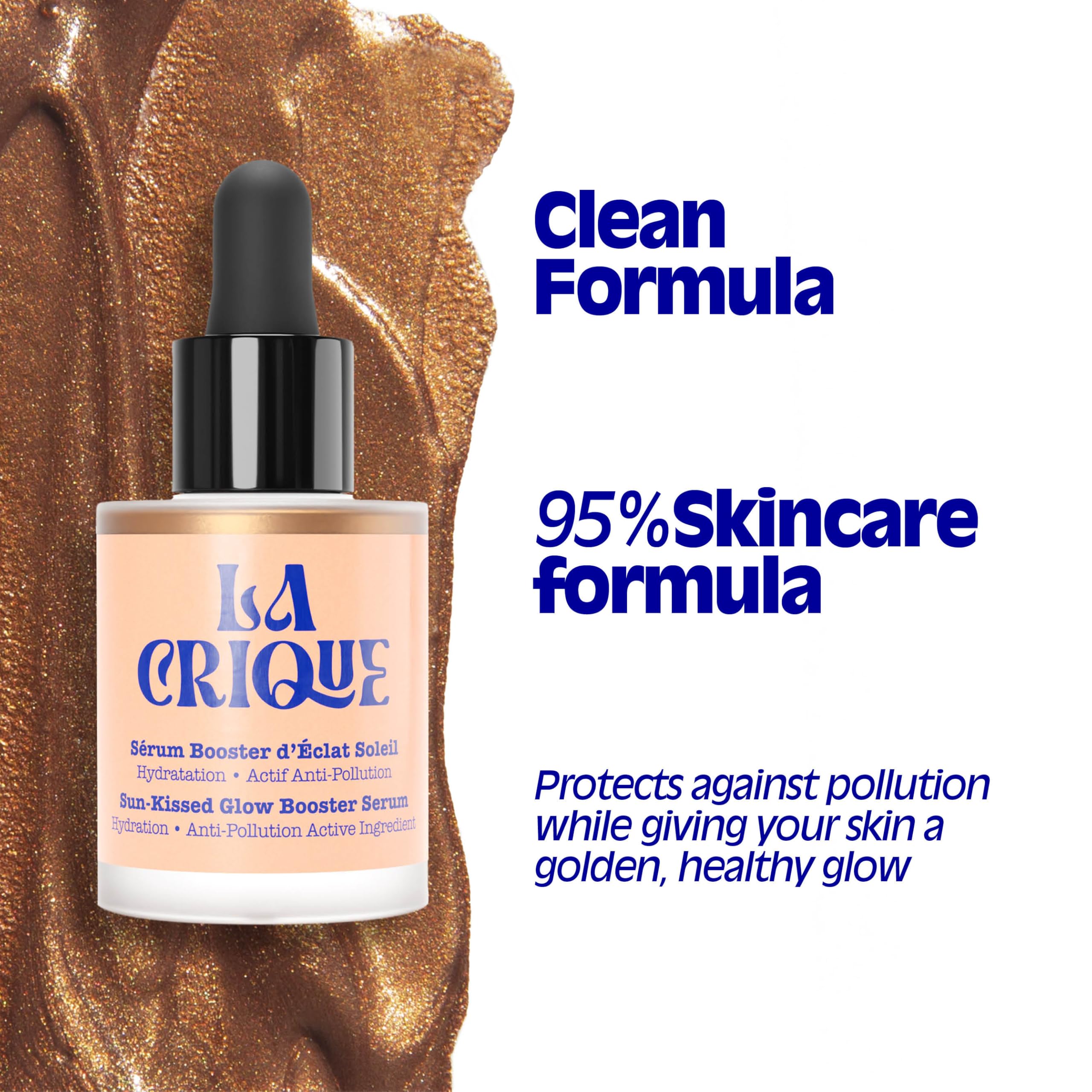 La Crique Bronzing Face Serum - Hydrating Bronzing Drops with Hyaluronic Acid & Anti-Pollution Protection - Natural Sun-Kissed Glow for All Skin Types - Vegan Friendly, Clean Beauty - 1 fl oz LA CRIQUEBuy Supplements Australia