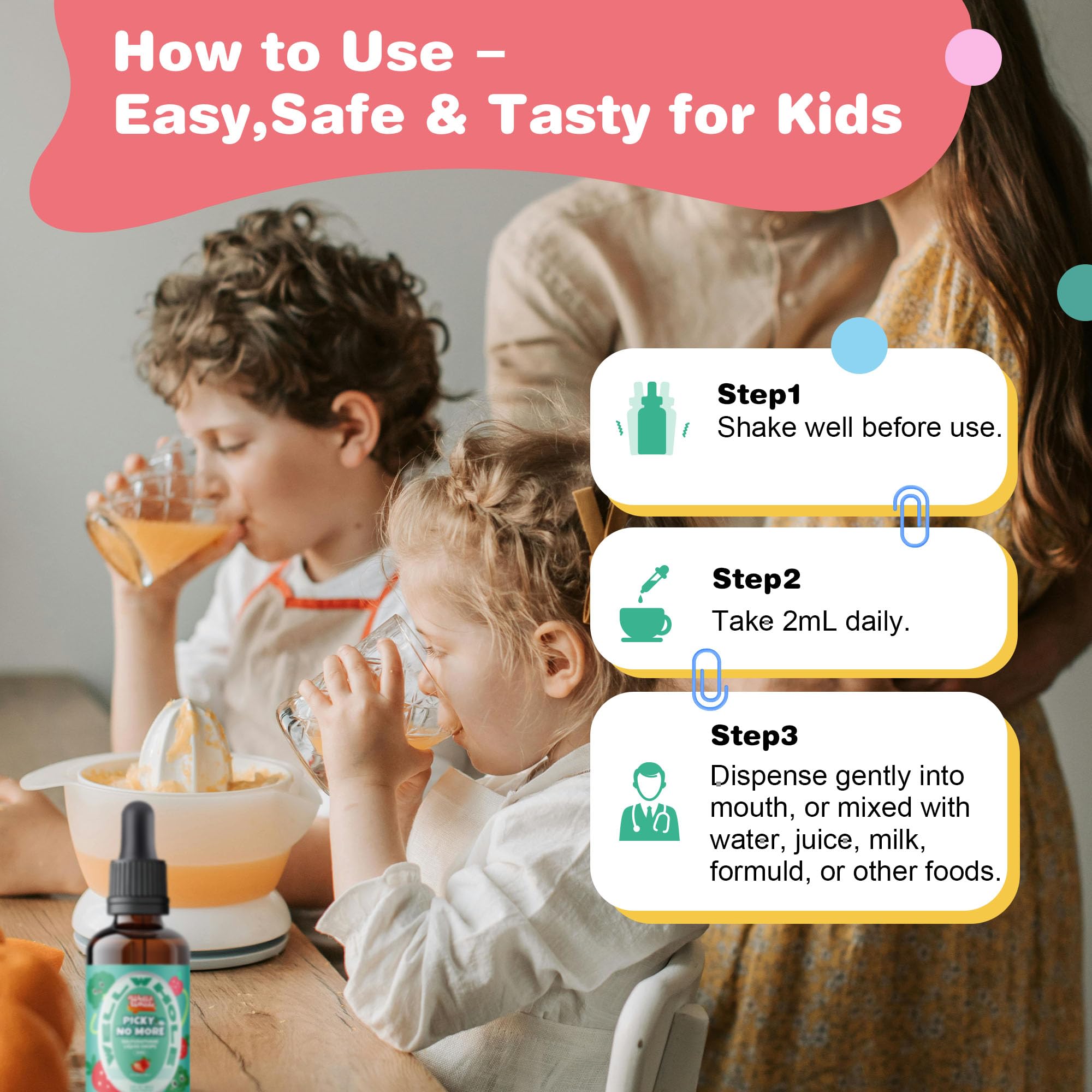 Well&Whole Sulforaphane Kids Liquid Supplement – Pick No More Broccoli Sprout Extract Drops, Hidden Greens for Picky Eaters, Daily Nutrition Support, Sugar-Free, Vegan, 60mL Well&WholeBuy Supplements Australia