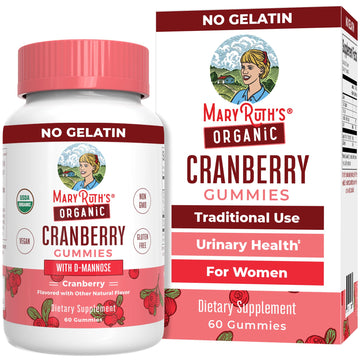 MaryRuth Organics Organic Cranberry Gummies - 500mg Supplement | Urinary Tract Health for Women | with D Mannose | Traditional Use