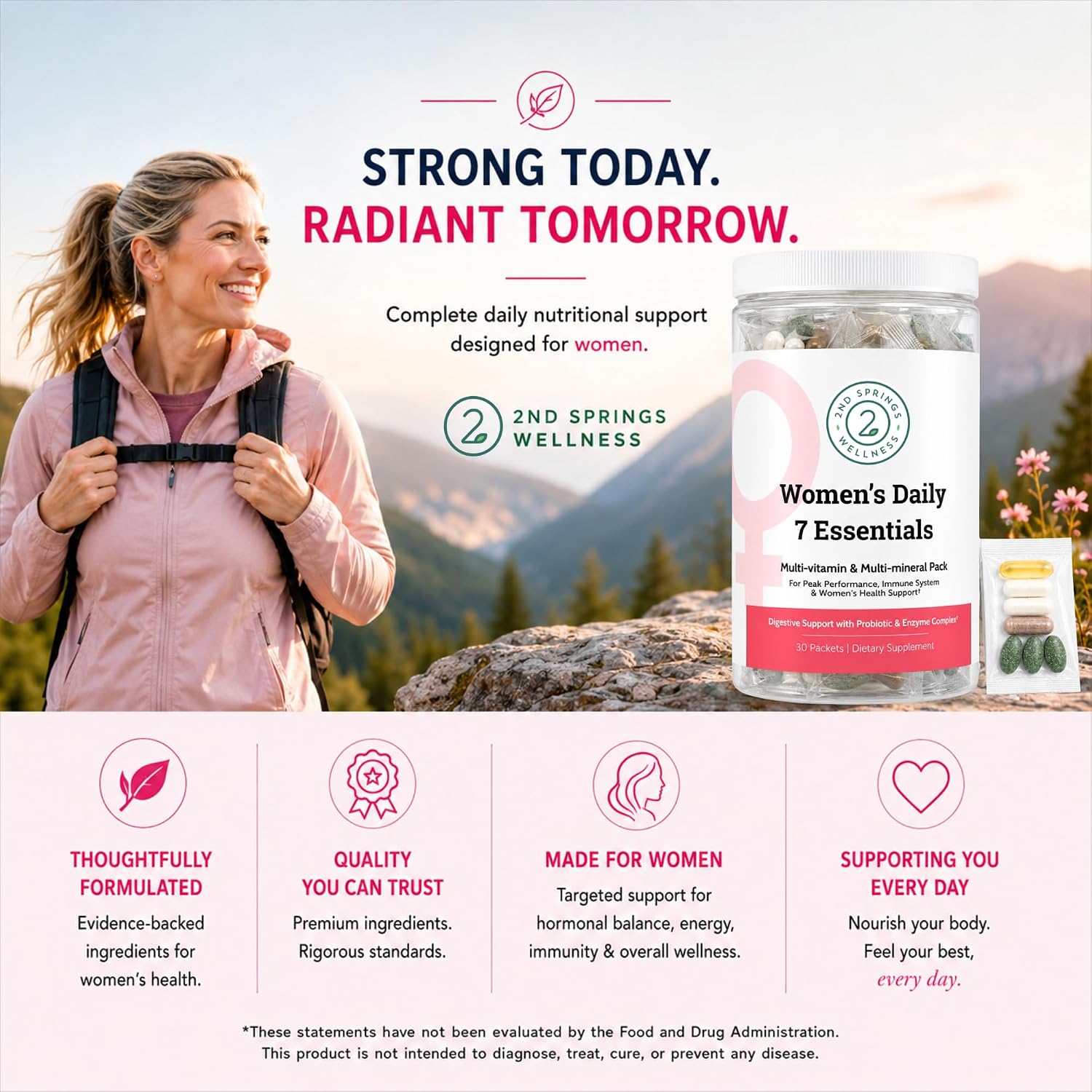 Men's & Women's Daily 7 Essentials Bundle - Complete Multivitamin Packs for Optimal Health and Vitality
