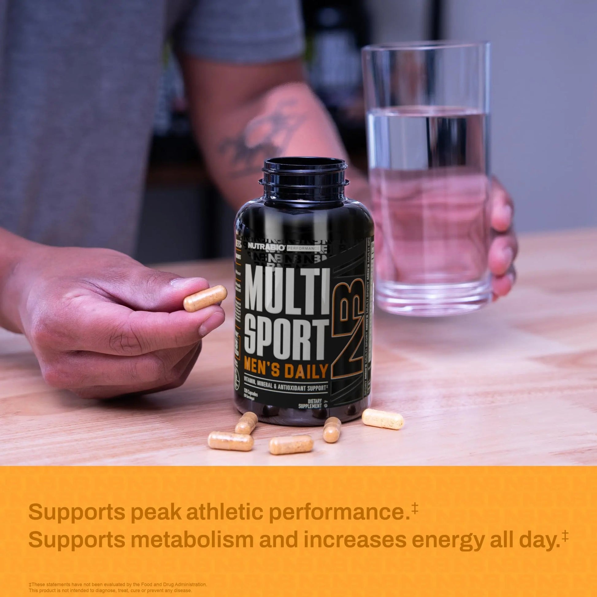NutraBio Multisport for Men - Mens MultiVitamin - 33 Vitamins, Minerals, Micronutrients - Rich in Antioxidants NutraBio