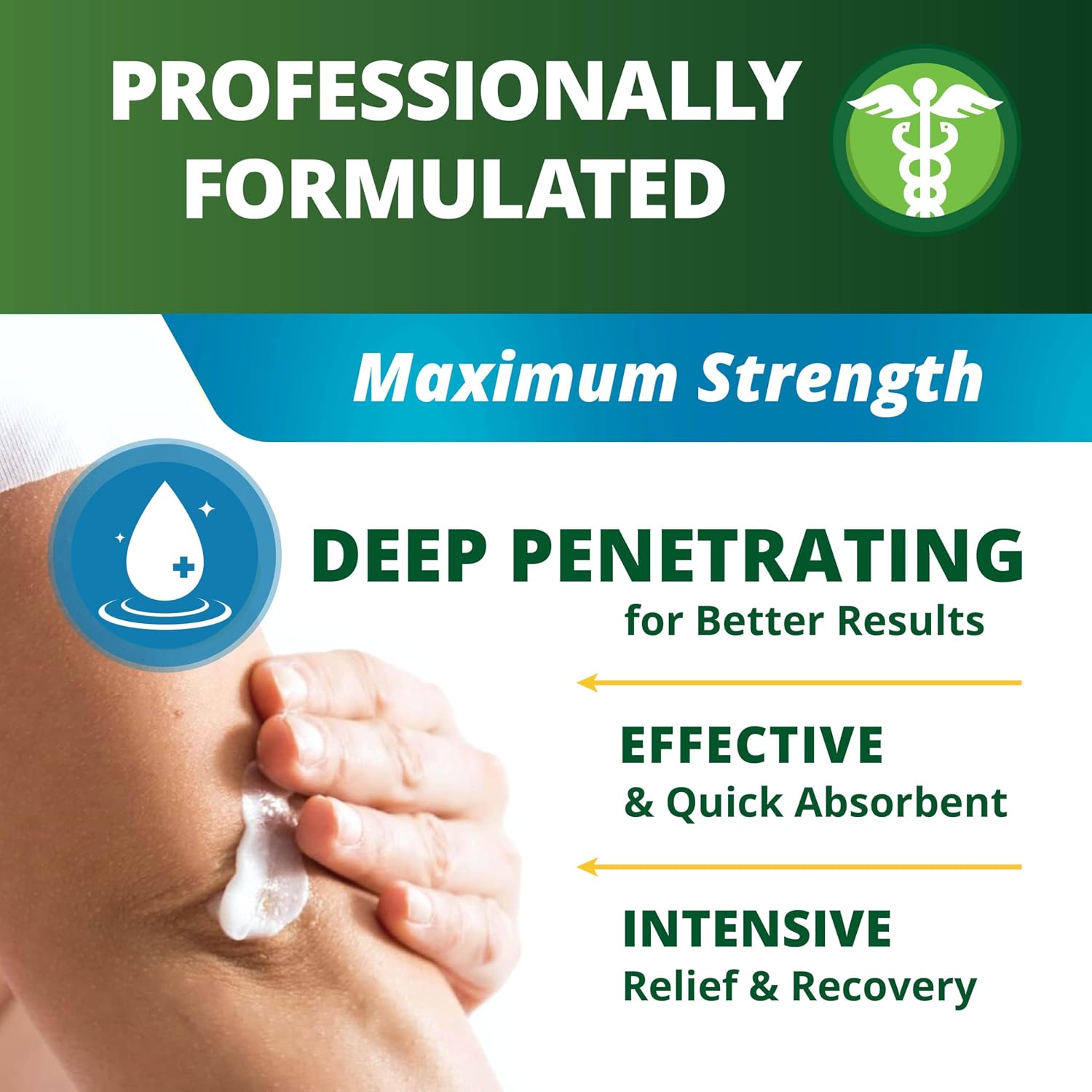 Owell Naturals Deep Penetrating Pain Relief Ointment, Natural Cream Fast Acting Formula for Back, Knee, Joint & Muscle Discomfort, Long-Lasting Soothing Balm, 7 oz