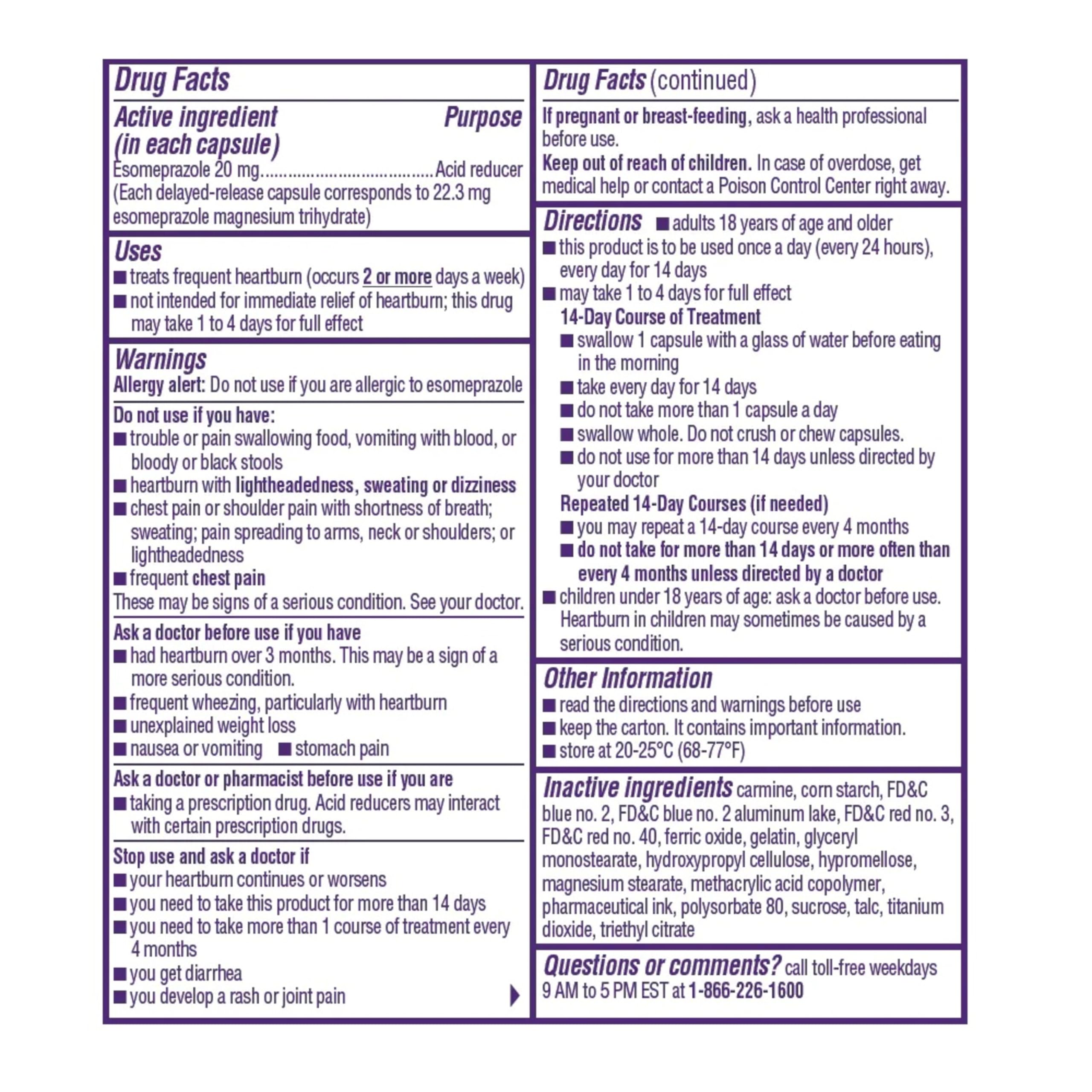 Nexium 24HR ClearMinis Acid Reducer Heartburn Relief Delayed Release Capsules for All-Day and All-Night Protection from Frequent Heartburn, Heartburn Medicine with Esomeprazole Magnesium - 42 Count Nexium buy supplements Au