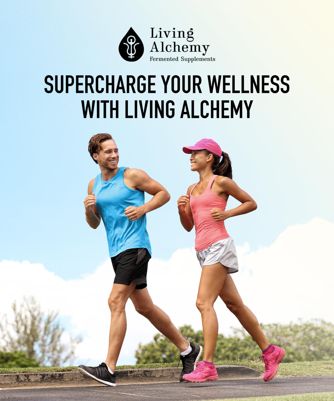 Living Alchemy Your Flora Probiotic supplement bottle and packaging on a white background
