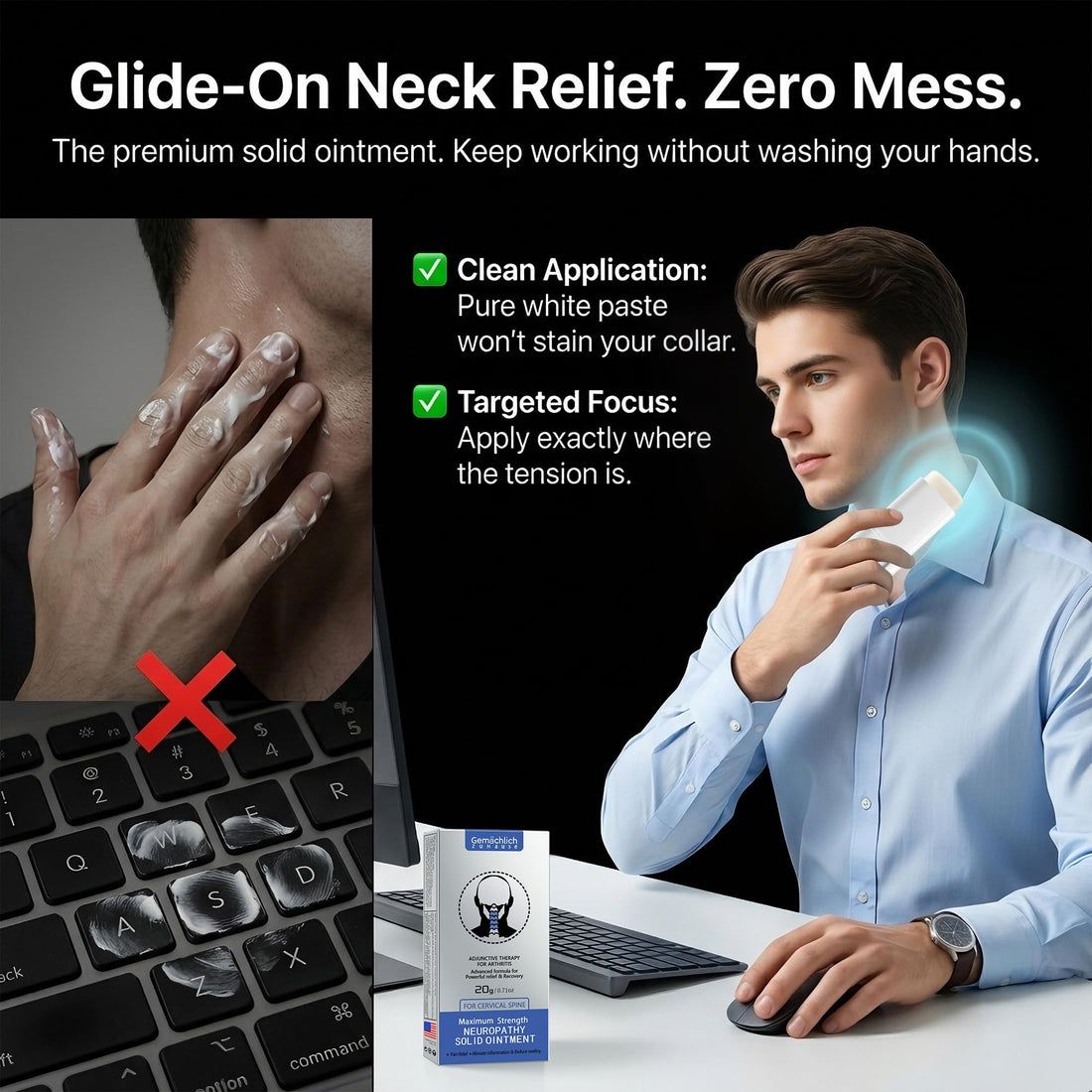 NDC Listed Cervical Spine Pain Relief Arnica Gel Stick GMP Grade OTC Care with Camphor and Hypericum Perforatum Oil for Stiff Neck Neuropathy and Bruises 0.71oz Gemächlich Zu Hause buy supplements Au
