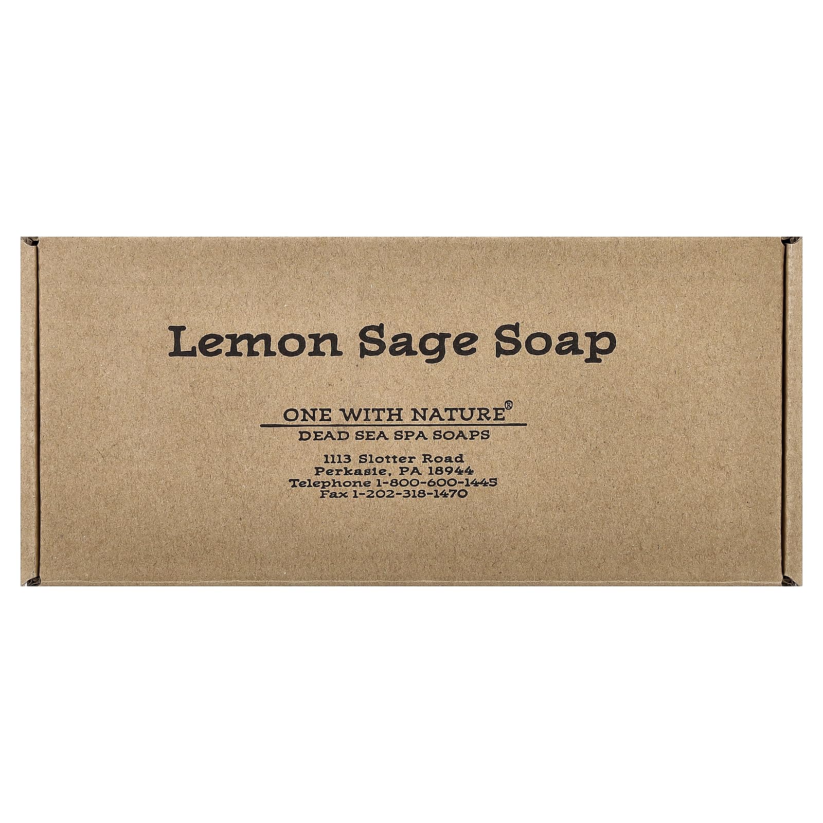 One With Nature Dead Sea Mineral Soap, Lemon Sage, 7-Ounces (Pack of 6)