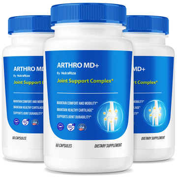 NutraRize (3 Pack) Arthro MD+ Capsules, Official Arthro MD Joint Support, All Natural Formula to Support Flexibility and Mobility, Premium Pills for Healthy Joints, Arthro M D Review (180 Capsules) NutraRizeBuy Supplements Australia