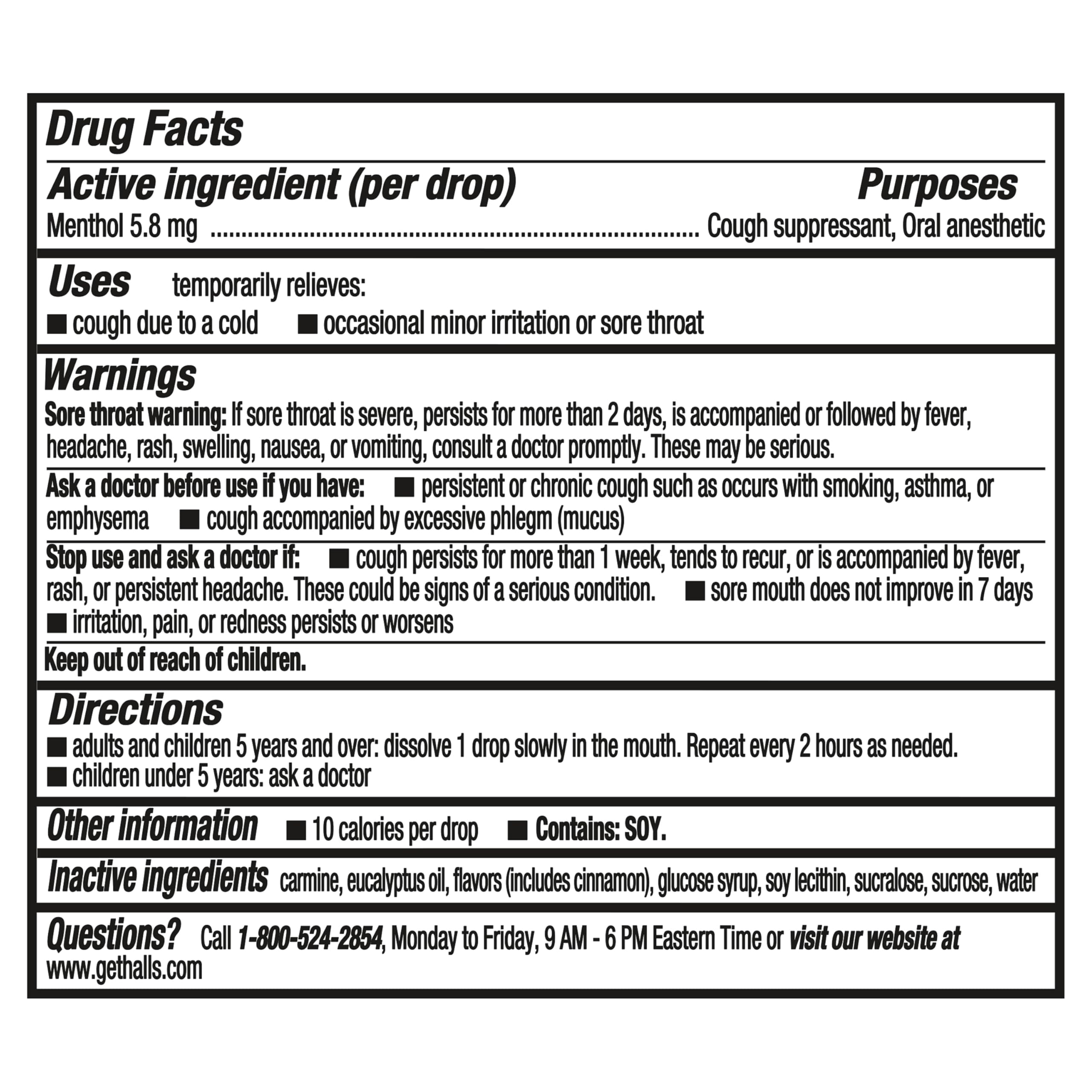 Halls Cough and Throat Relief Cherry Cough Drops, Bulk Pack, 250 Drops