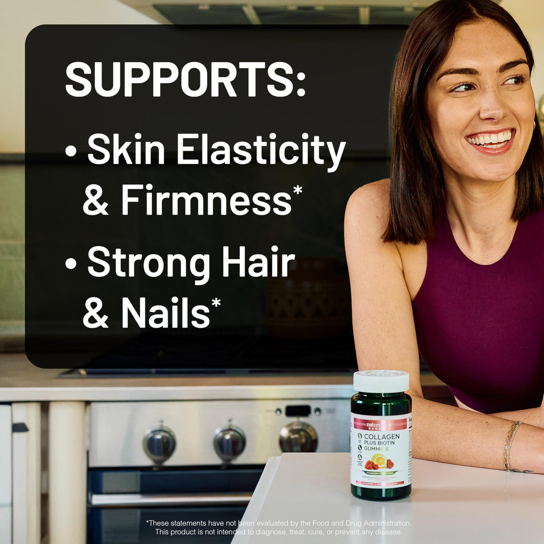 NatureWise Collagen Gummies - Hydrolyzed Collagen Gummies - Type 1 & 3 Peptides for Women + Biotin, Vitamin C, E, & Zinc for Hair Skin and Nails Support - 60 Count[1-Month Supply] NatureWise buy supplements Au