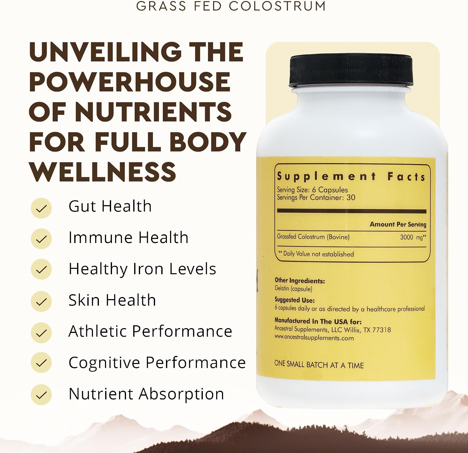 Ancestral Supplements Beef Organs & Colostrum Bundle – Supports Immunity, Energy, Digestion & Recovery – Grass Fed, Pasture Raised Multivitamin with Liver, Heart, Kidney, Pancreas, Spleen & Bioactive