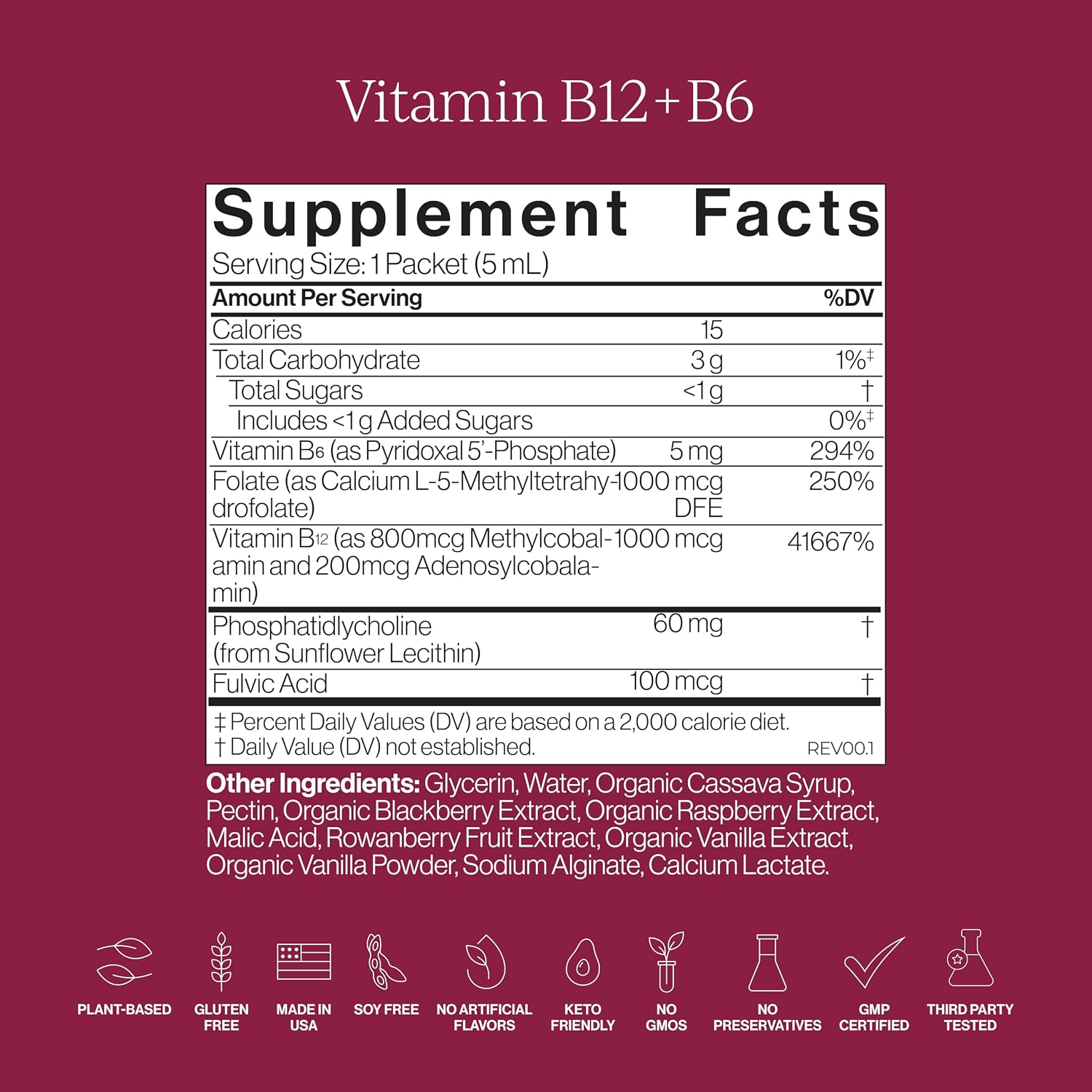 CYMBIOTIKA Liposomal B12 + B6 for Energy, Brain & Nerve Support