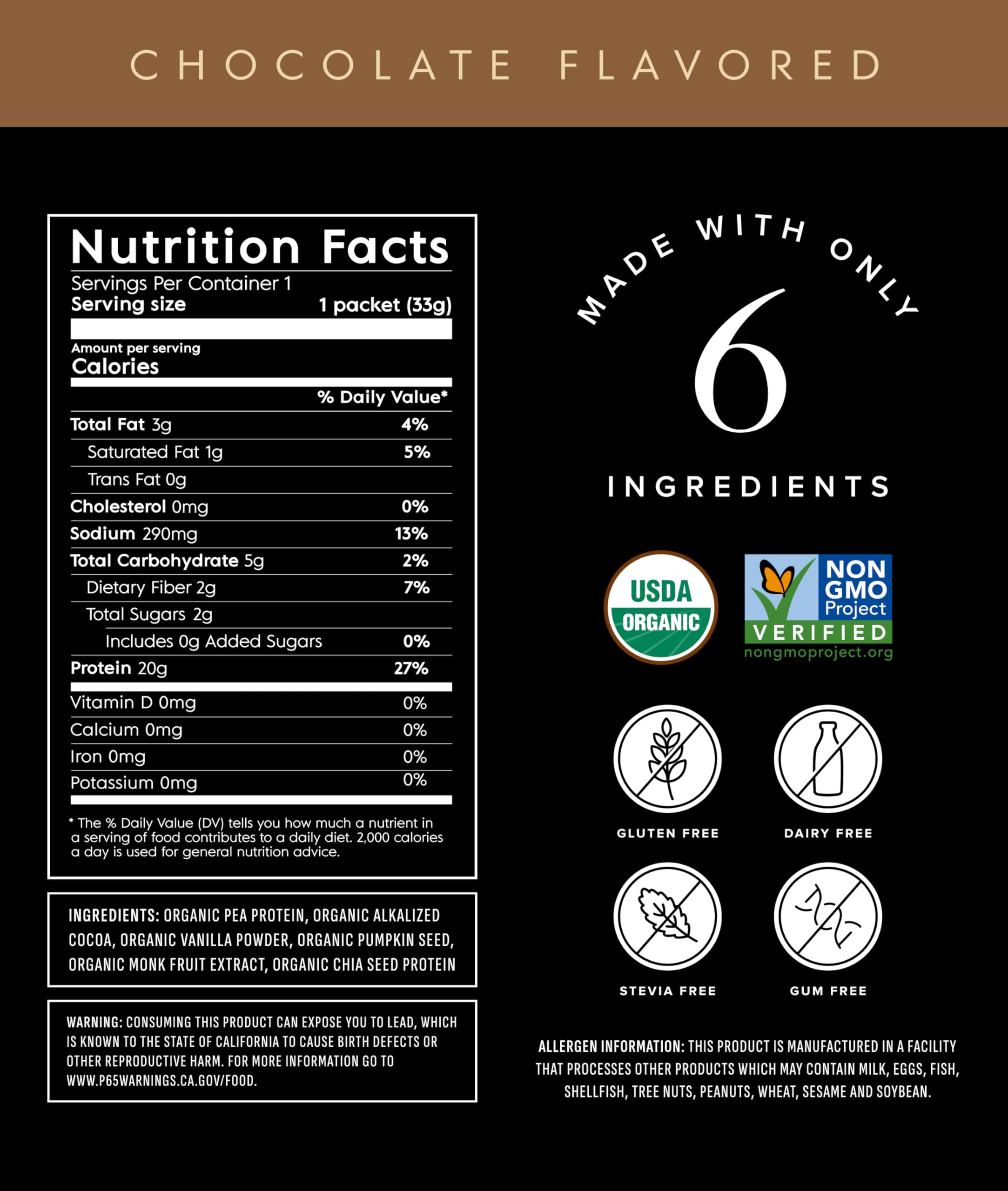 Truvani Organic Plant Based Protein Powder | Strawberry | 10 Servings | Vegan | 20g Pea Protein | Single Serving Travel Packets | Keto | Gluten & Dairy Free | Low Carb