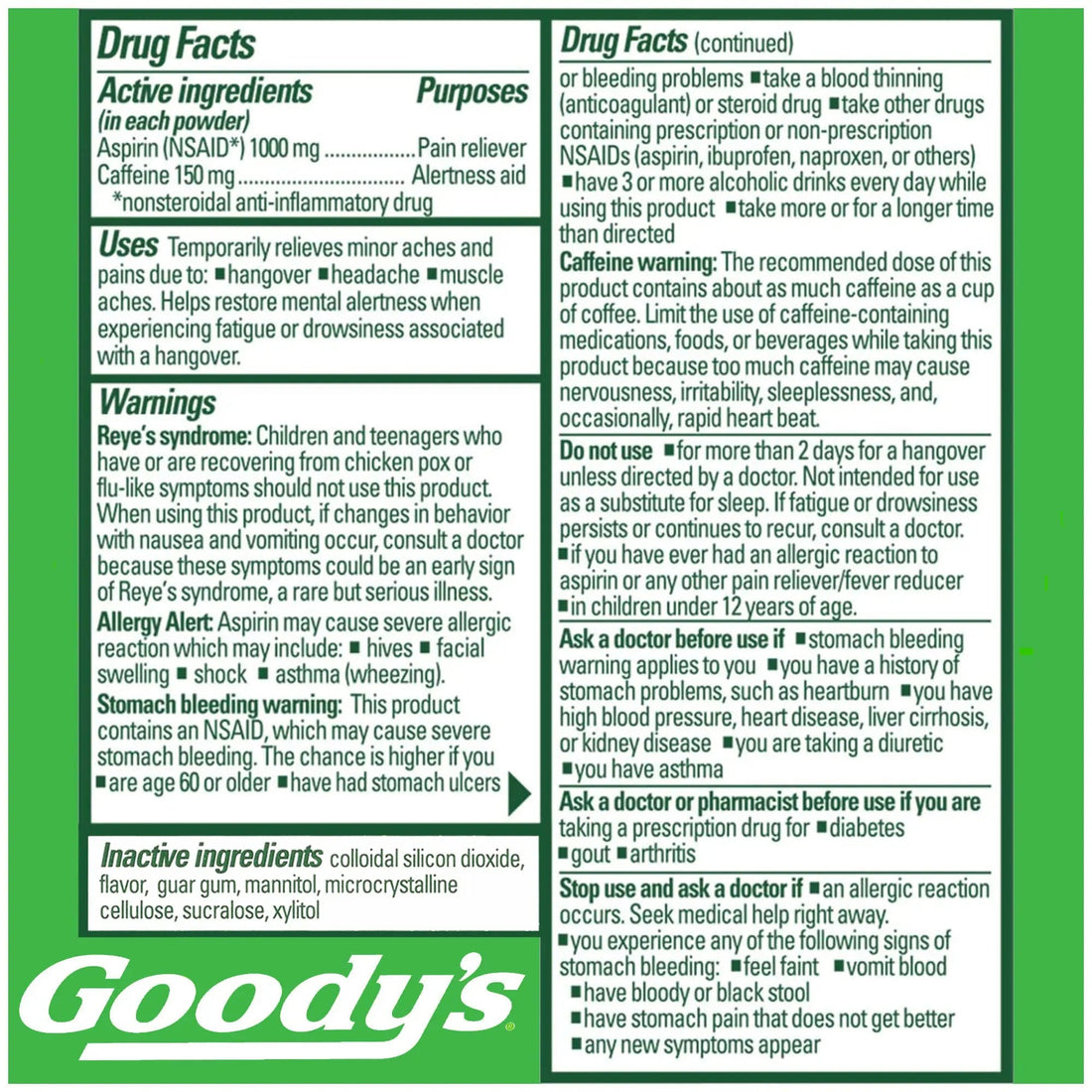 Goody's Hangover Powders, Fast Pain Relief & Boost of Alertness Berry Citrus, 4 ct (Pack of 1) Goody'sBuy Supplements Australia