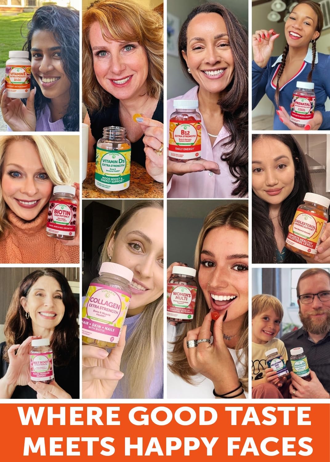 Lunakai USA Made High Potency Vitamin C Gummies for Adults and Kids - 300mg Immune Support - Non-GMO, Vegan, Delicious Orange Flavor, 60ct