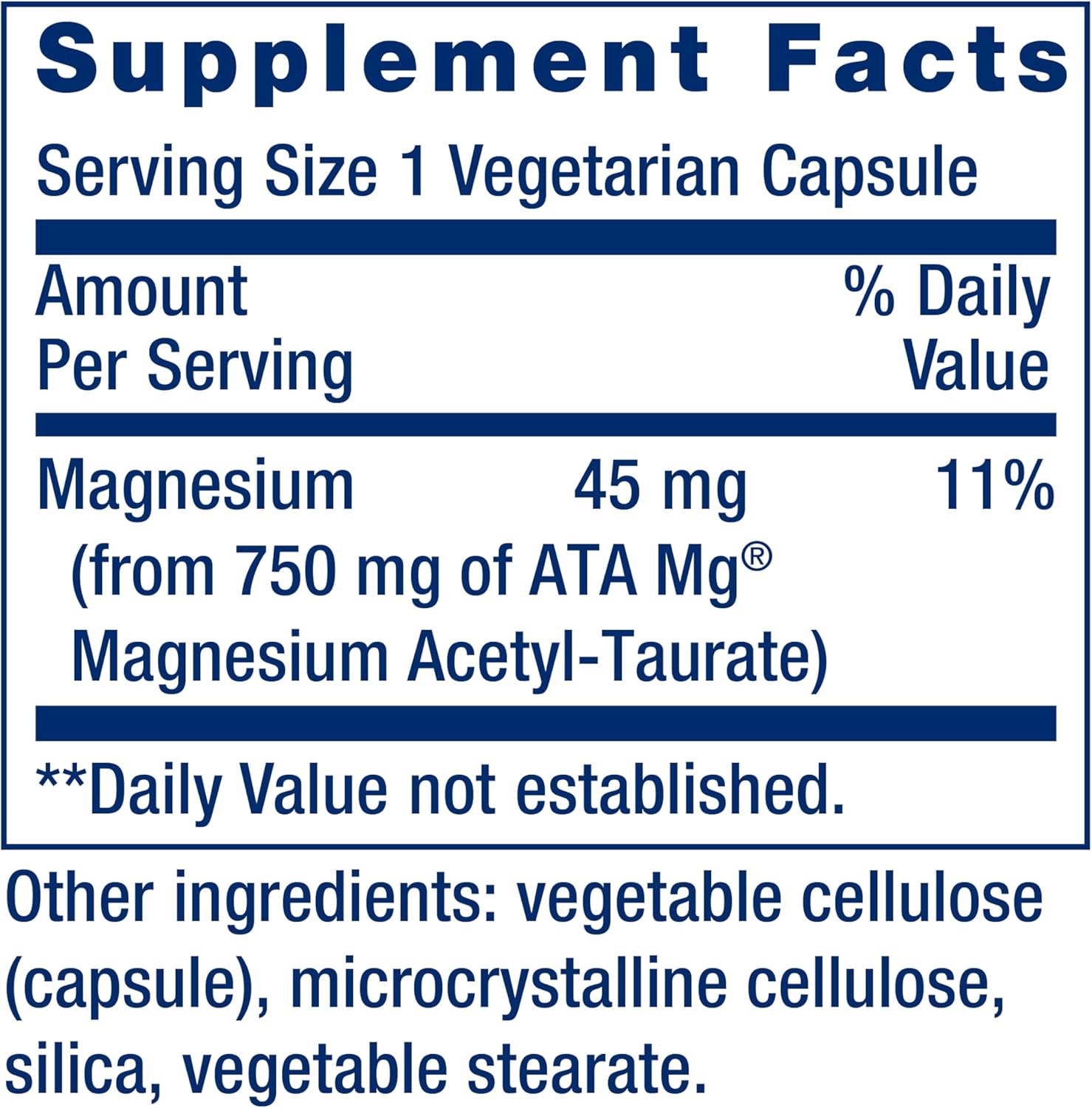 Life Extension Calm-Mag, Magnesium Acetyl taurinate, Daily Stress Management Formula, Supports Calmness and Relaxation, Gluten-Free, Non-GMO, Vegetarian, 30 Capsules