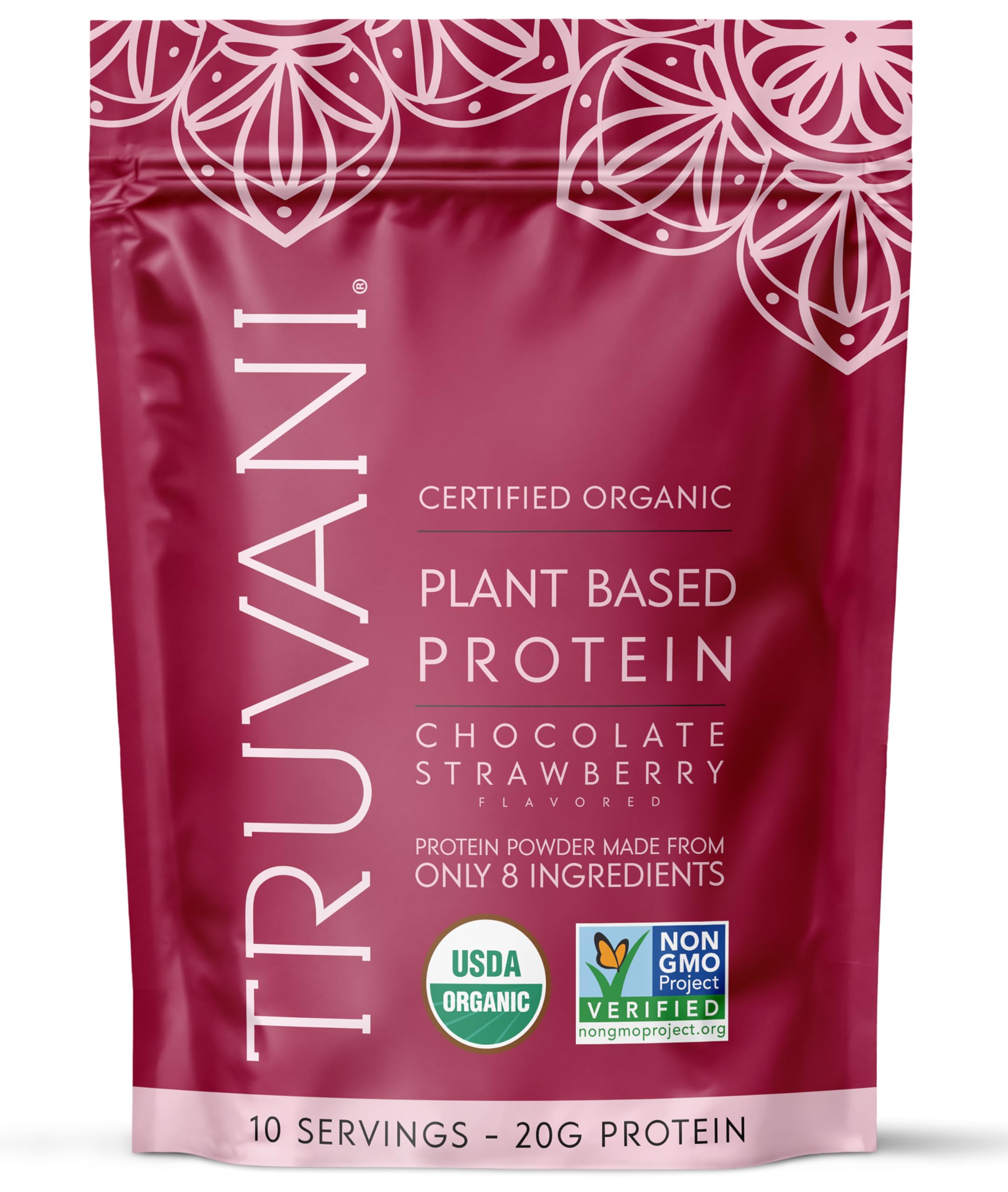 Truvani Organic Plant Based Protein Powder | Vanilla Chai | 10 Servings | Vegan | 20g Pea Protein | Keto | Gluten & Dairy Free | Low Carb | No Added Sugar
