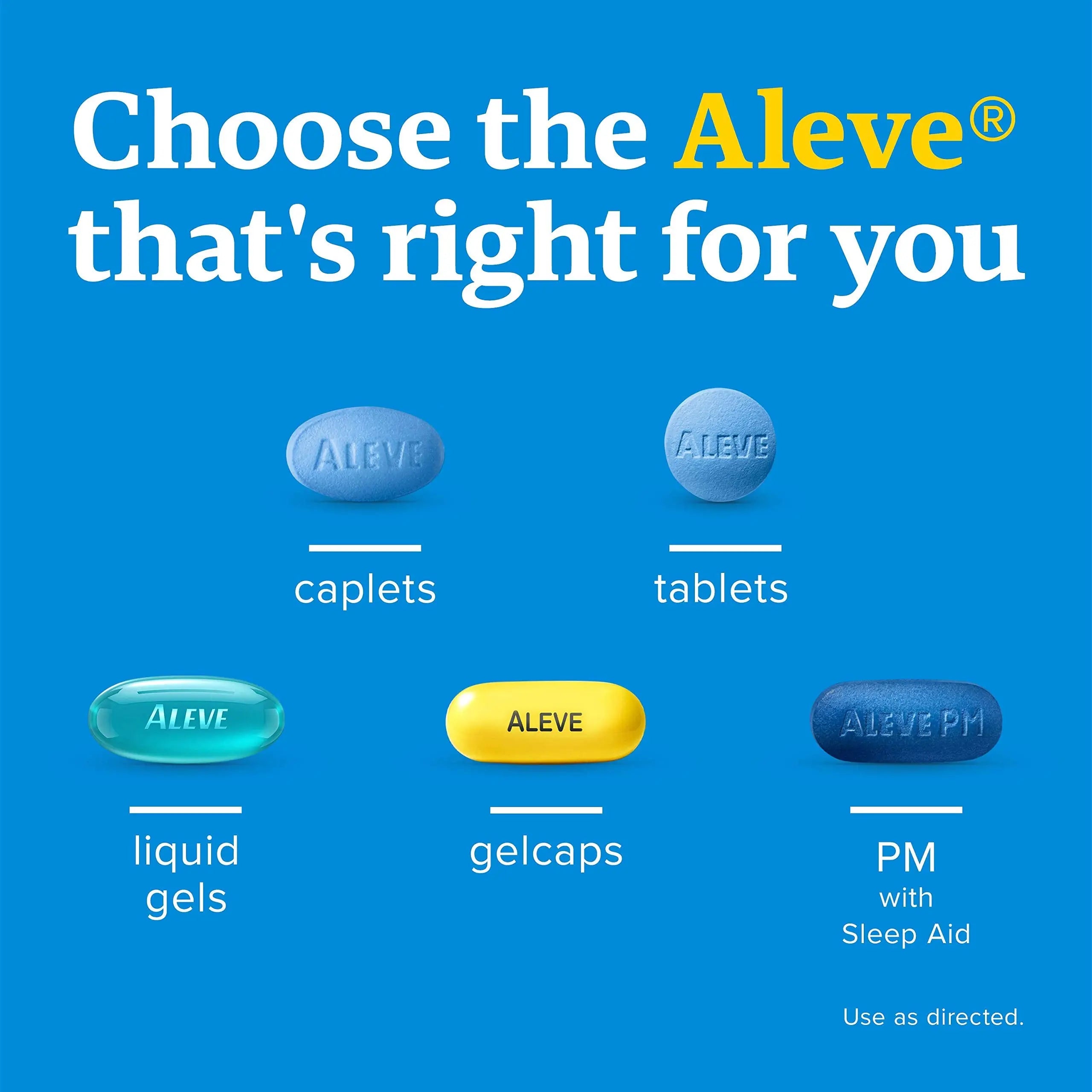 Aleve Caplets, Naproxen Sodium 220 mg (NSAID), Pain Reliever/Fever Reducer, #1 Orthopedic Surgeon Recommended, 270 Count AleveBuy Supplements Australia