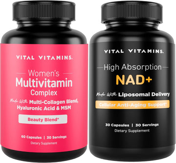 Vital Vitamins Women's Multivitamin Complex + NAD+ Supplement
