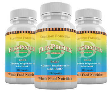 Daily Health, FlexProtex D Joint Muscle Support Supplement 3 Bottles Plus 1 Bottle Daily Marine Coral Calcium 90 Capsules Daily HealthBuy Supplements Australia