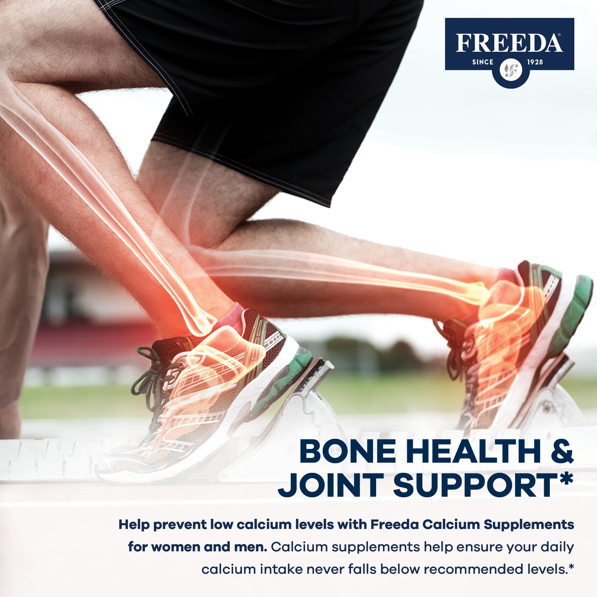 FREEDA Calcium Gluconate Supplement for Bone & Joint Support – 100 Capsules | Supports Teeth & Muscle Health – Pure Calcium w/o Vitamin D – Gentle on Stomach, Easy-to-Digest, Kosher, Vegan, Made in USA