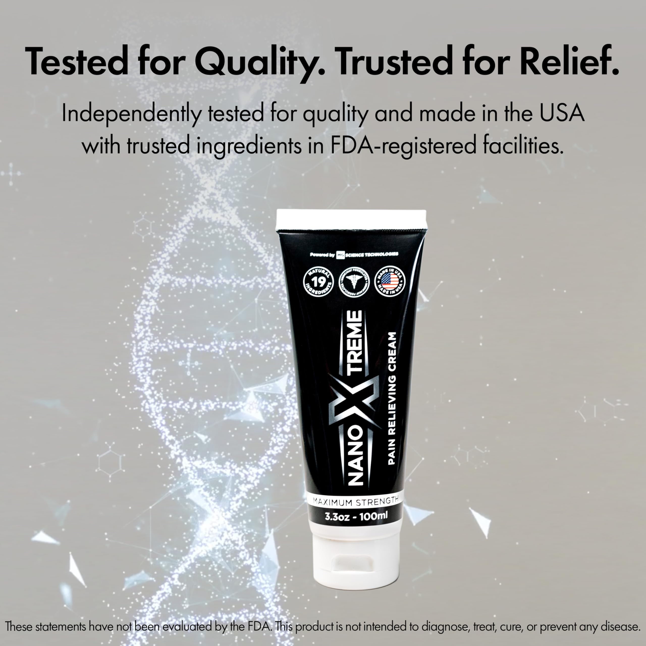 NANOXTREME Pain Relief Cream – Fast-Acting Topical for Muscle, Joint & Nerve Deep-Absorbing, Long-Lasting Formula with Natural Ingredients – Cooling Sensation – 3.3oz Tube – Made in USA NANOXTREMEBuy Supplements Australia
