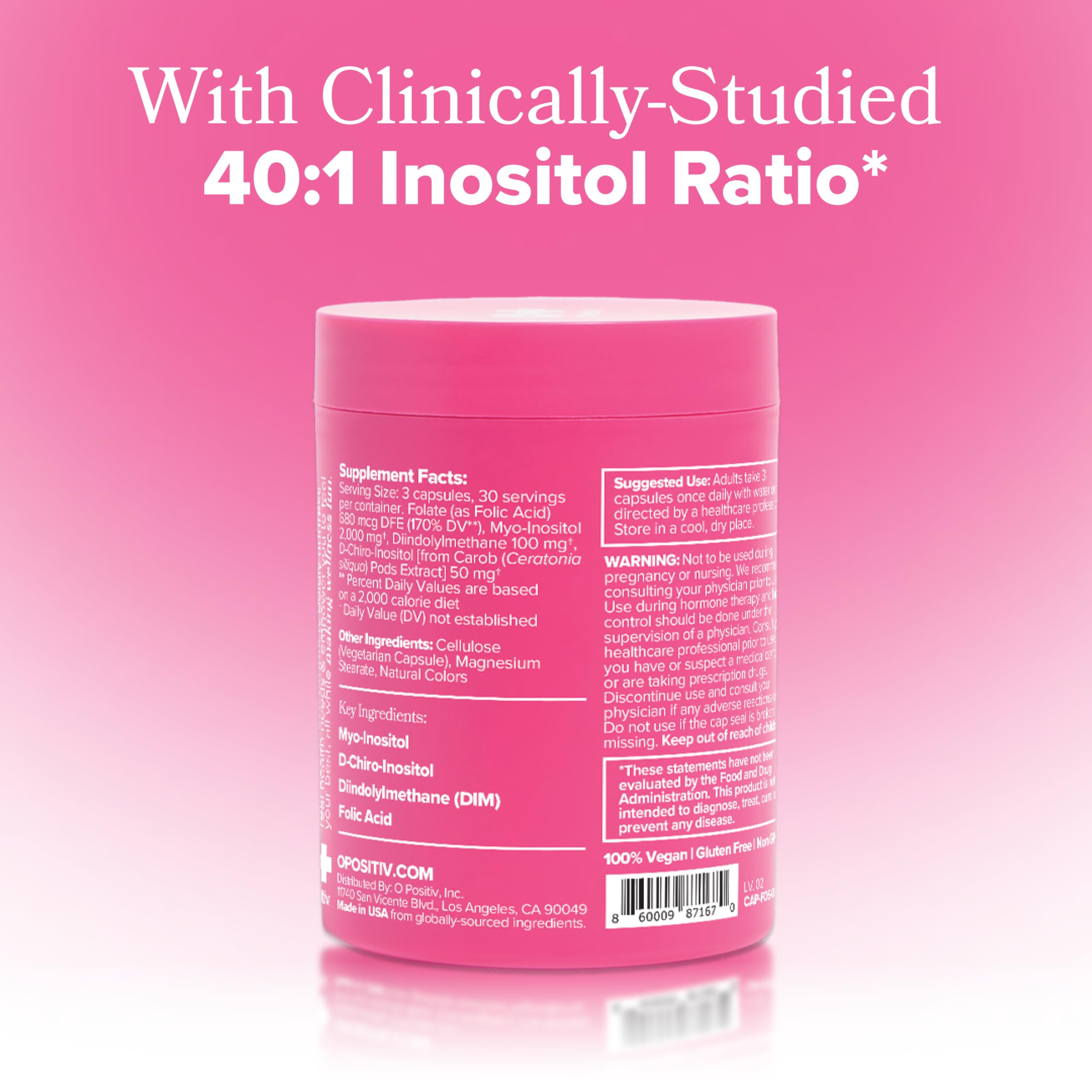 FLO Ovarian for Cycle Regularity – Myo & D-Chiro Inositol – 30-Day Supply