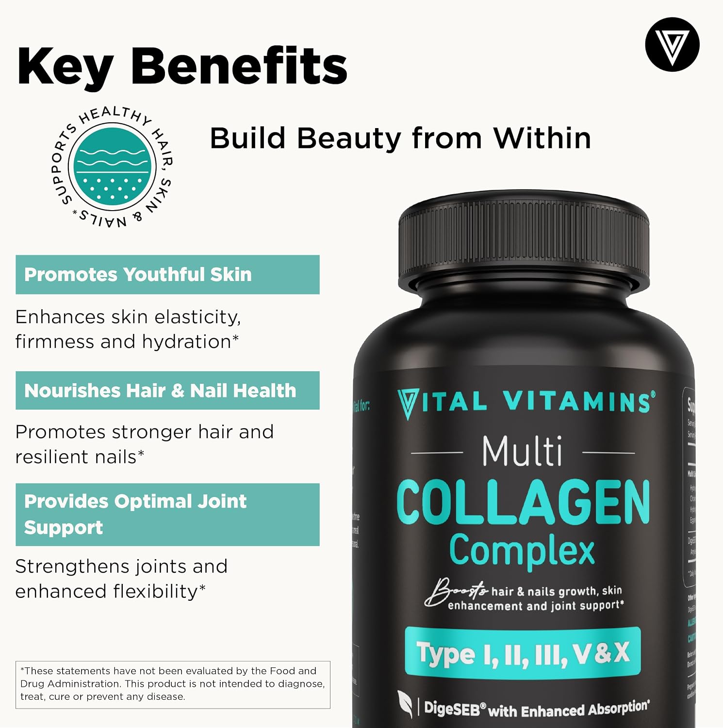 Vital Vitamins Multi Collagen + Creatine Monohydrate Capsules