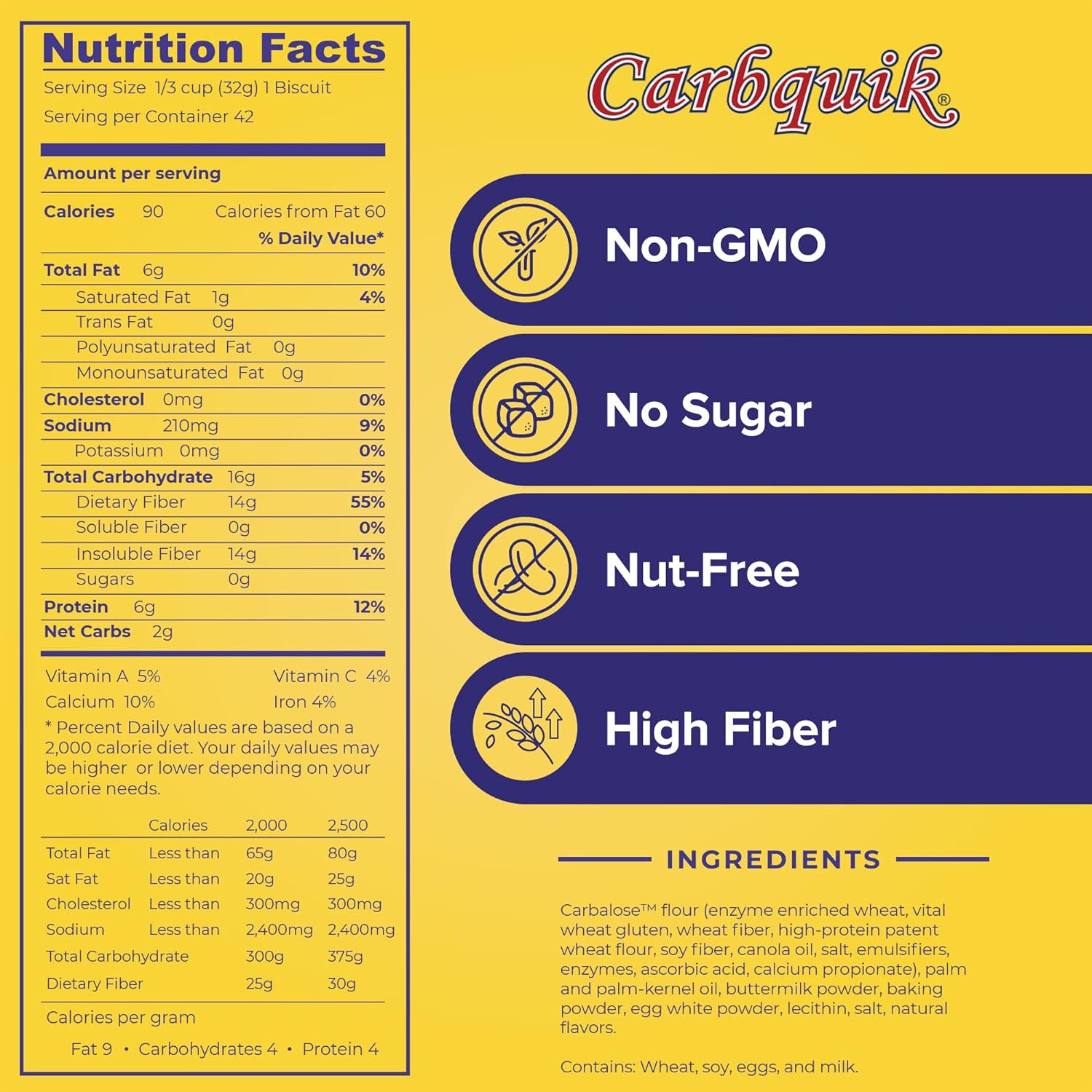 Carbquik Keto Biscuit & Baking Mix, 3 lb – Perfect for Pancakes, Waffles, Biscuits, Bread, Pizza Crust & More. Low Carb, Sugar Free Baking with 6g Protein Per Serving.