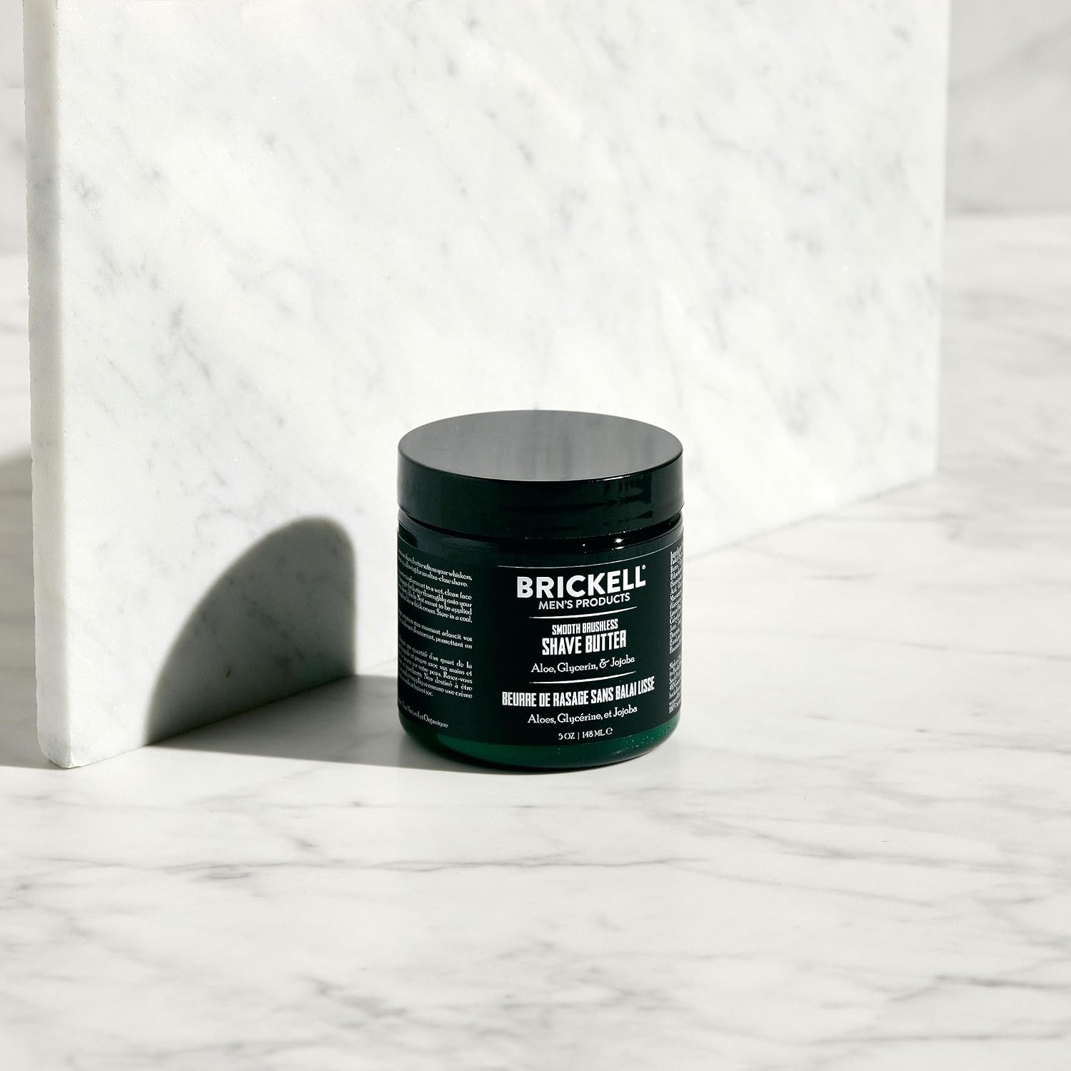 Brickell Men's Smooth Brushless Shave Butter for Men, Smooth Shaving Butter to Fight Nicks, Cuts and Razor Burn, With Shea Butter, Jojoba Oil, and Vitamin E, 5 Ounce, Scented