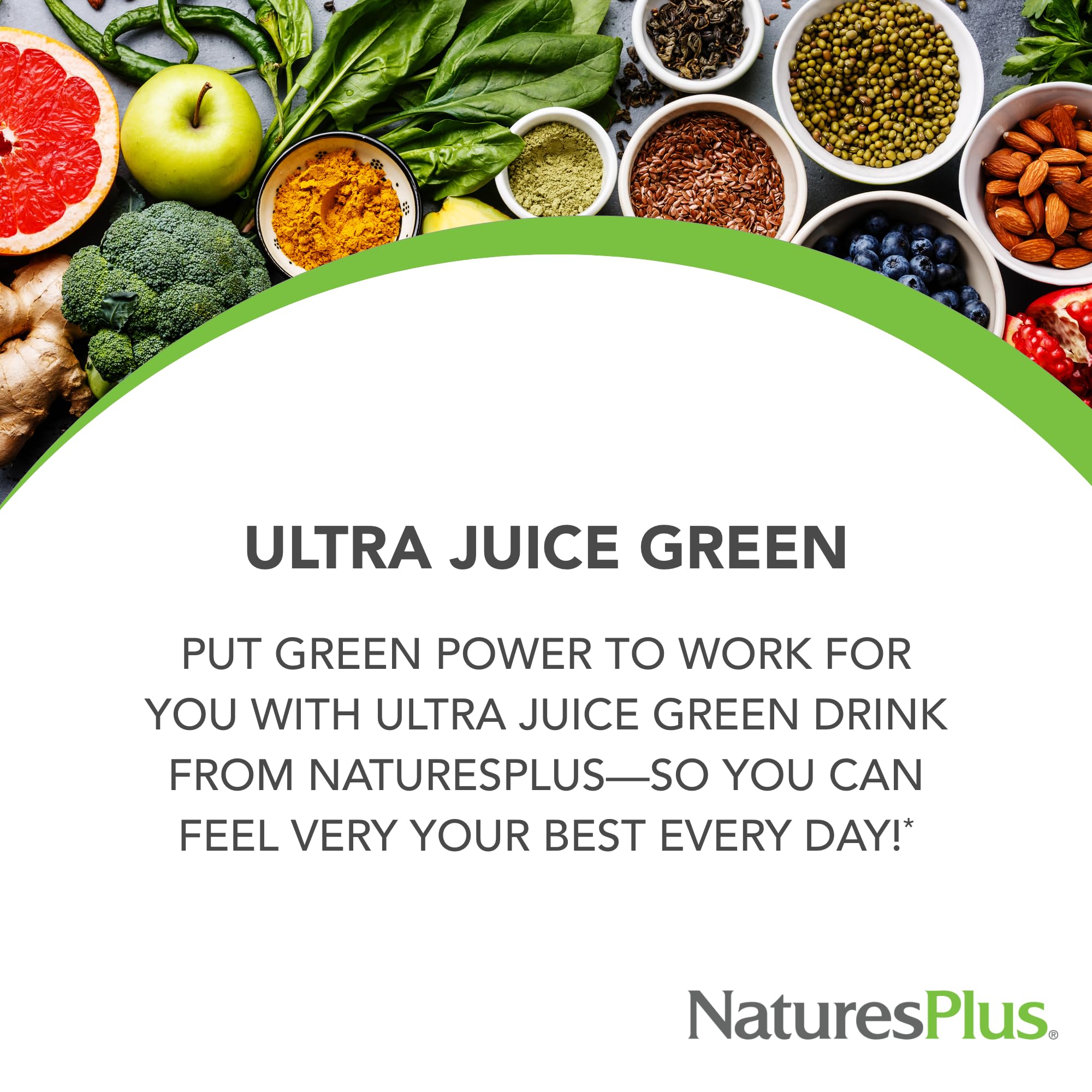 NaturesPlus Ultra Juice Green Drink - 1.32 lb - Supports Immune Health, Digestion & Energy Production - Organic, Non-GMO, Vegan, Gluten Free - 60 Servings NaturesPlus buy supplements Au
