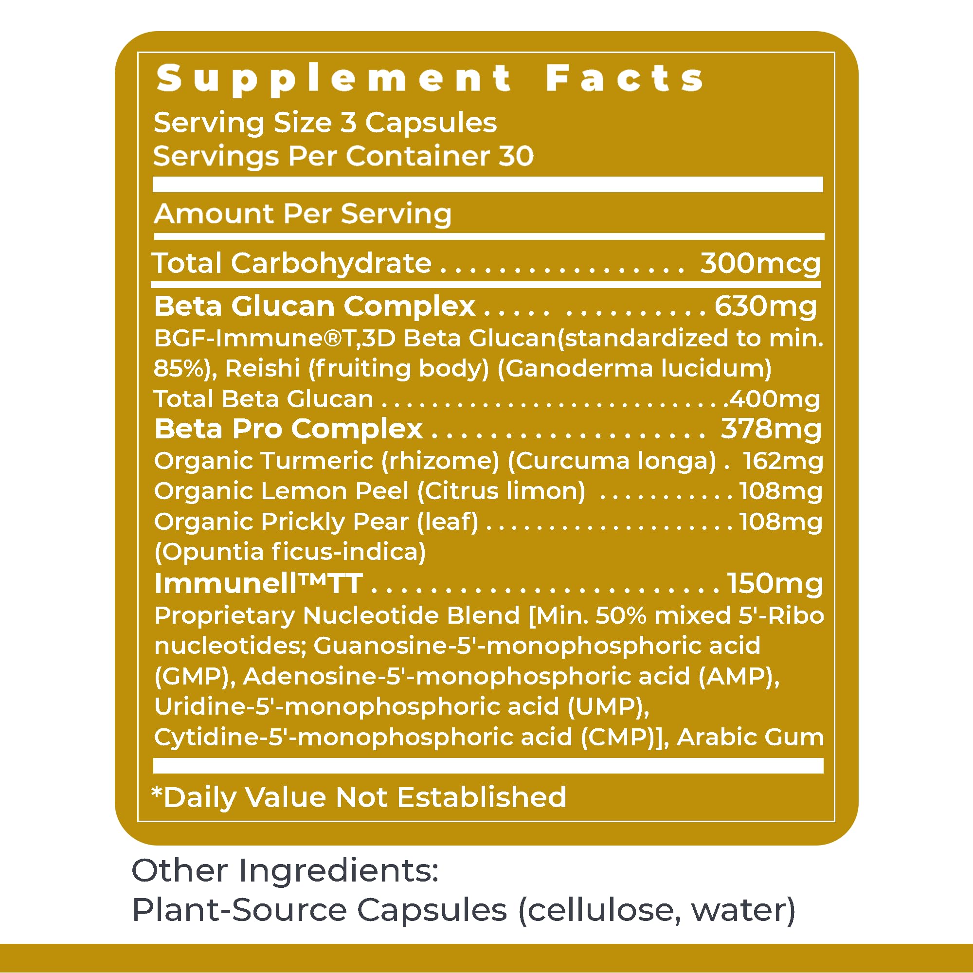 Premier Research Labs Nucleo Immune - Beta Glucan Supplements, Beta Glucans, Phytochemicals, Prickly Pear, Fiber, Immune Support - 90 Capsules Premier Research LabsBuy Supplements Australia