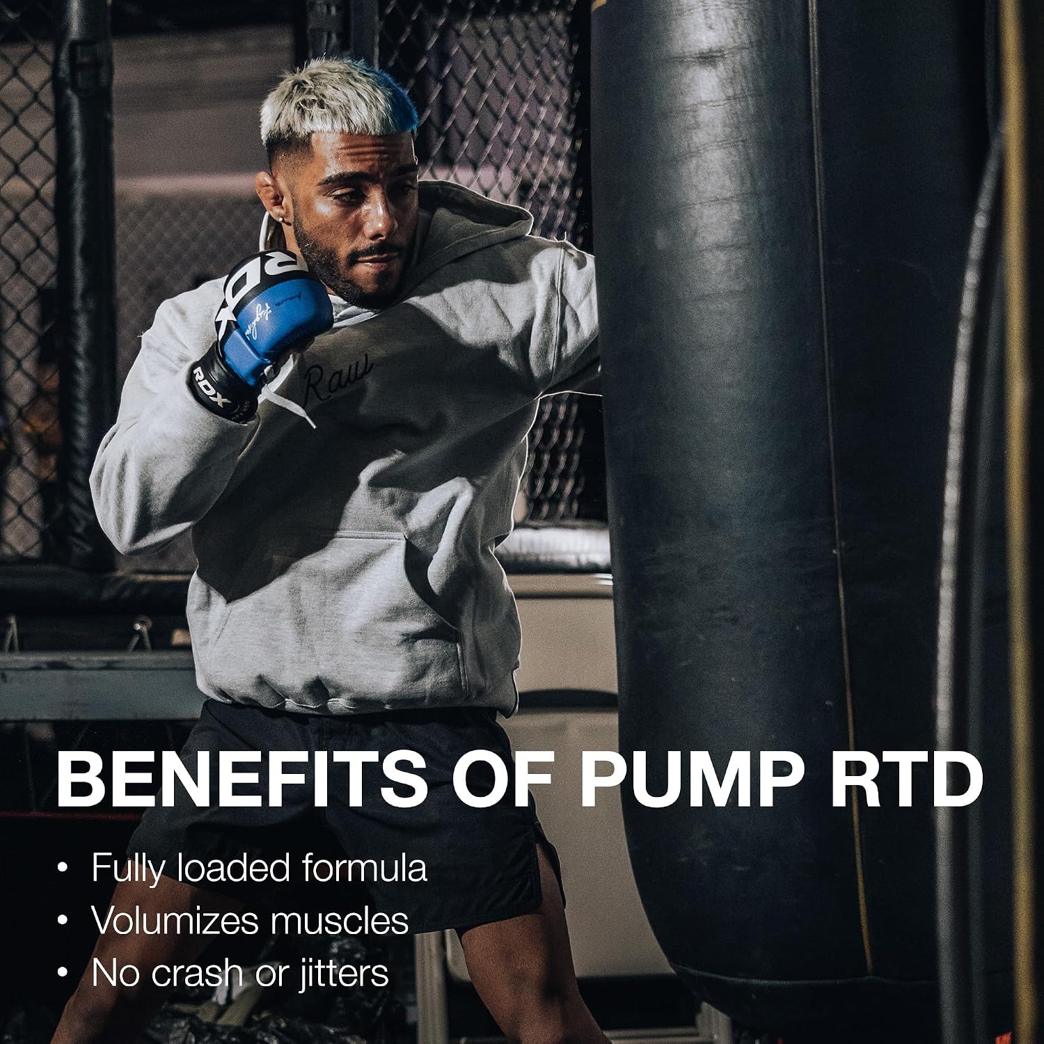 RAW Ready to Drink Pre-Workout Drink, Juicy Pumps (White Cherry) - Bum Pump RTD Zero-Sugar Energy Supplement Drink - Caffeine-Free & Sugar-Free Energy Drinks with L-Citrulline, 12 Fl Oz