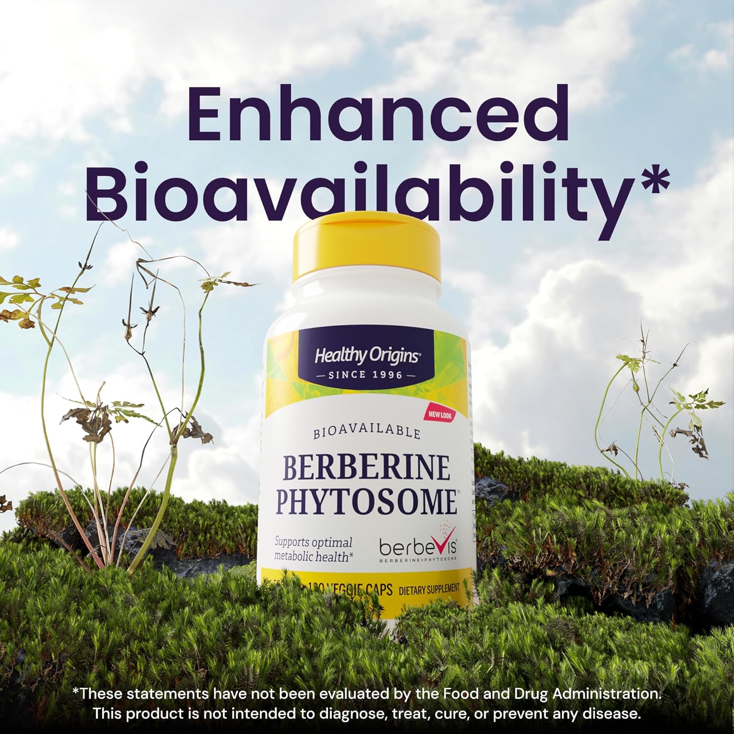 Healthy Origins Berberine Phytosome 550 mg, 120 Veggie Caps