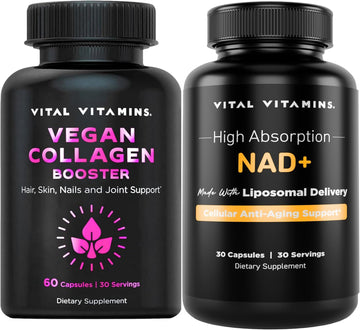 Vital Vitamins Vegan Collagen Booster + NAD+ Supplement