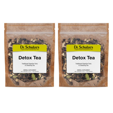 Dr. Schulze's Detox Tea - Gentle Cleansing Tea for Digestive Health - Inner Body Refresh - Bowel Support - Natural, Plant-Based Ingredients - Gluten-Free & Vegan - 6 oz (32 Servings) - 2 Pack Dr. Schulze'sBuy Supplements Australia